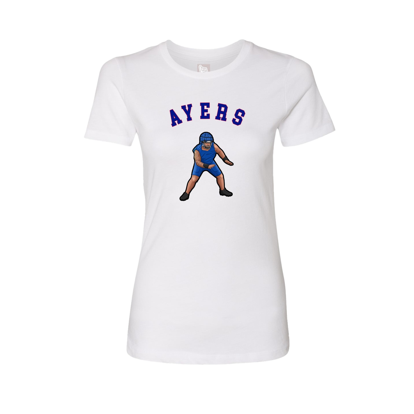 Fitted Women's Tee — Shirsey Arch in White