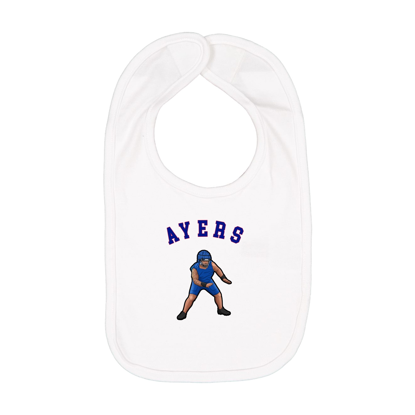 Infant Bib — Shirsey Arch in White