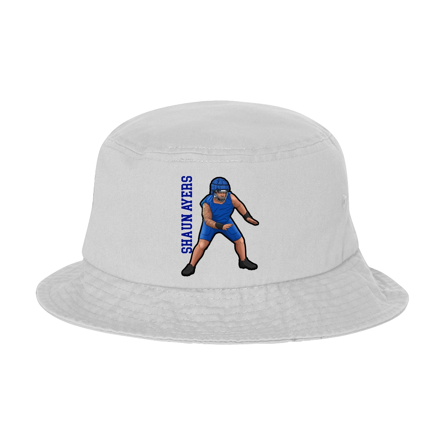 Bucket Cap — Name Vertical in White