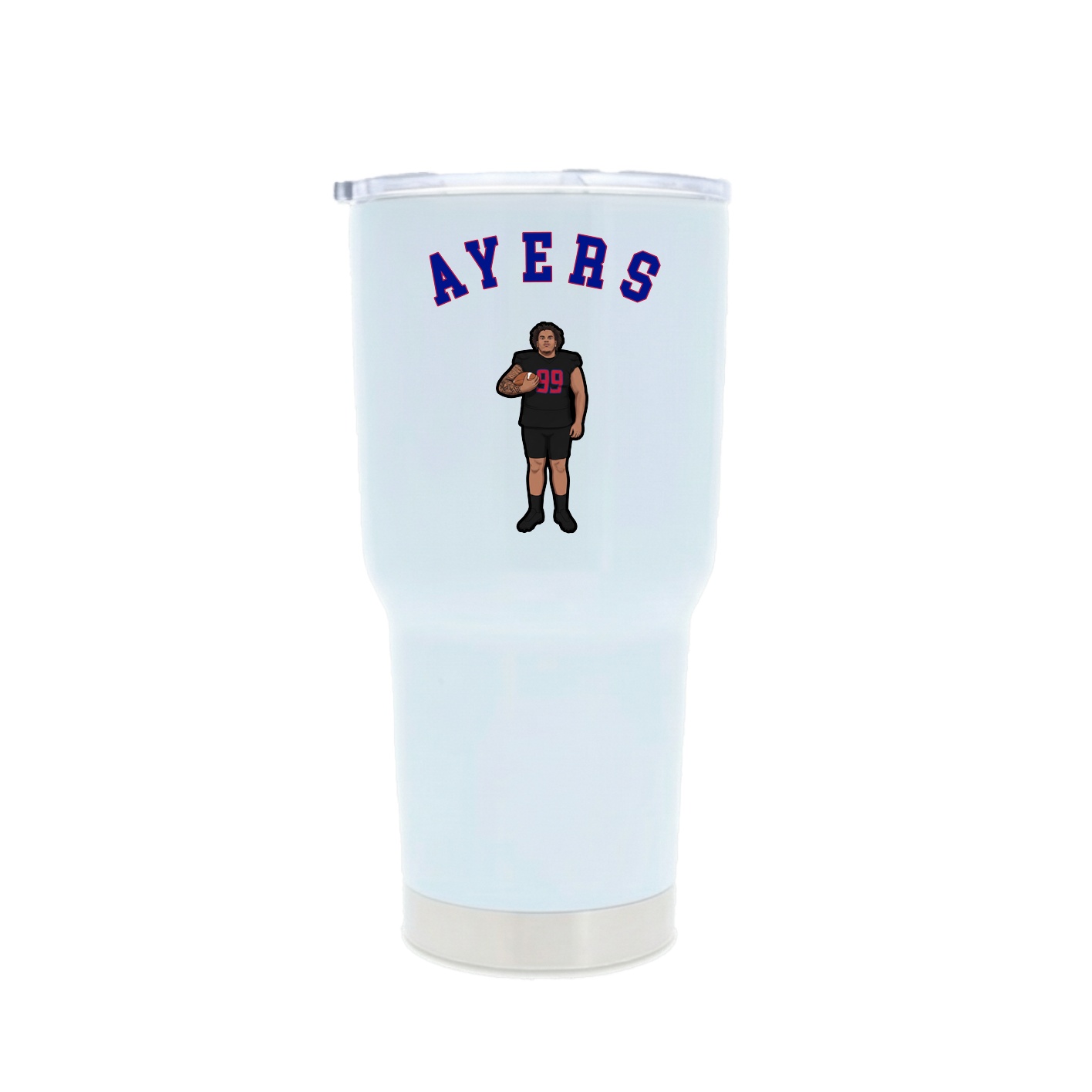 30oz Stainless Steel Tumbler — Shirsey Arch in White