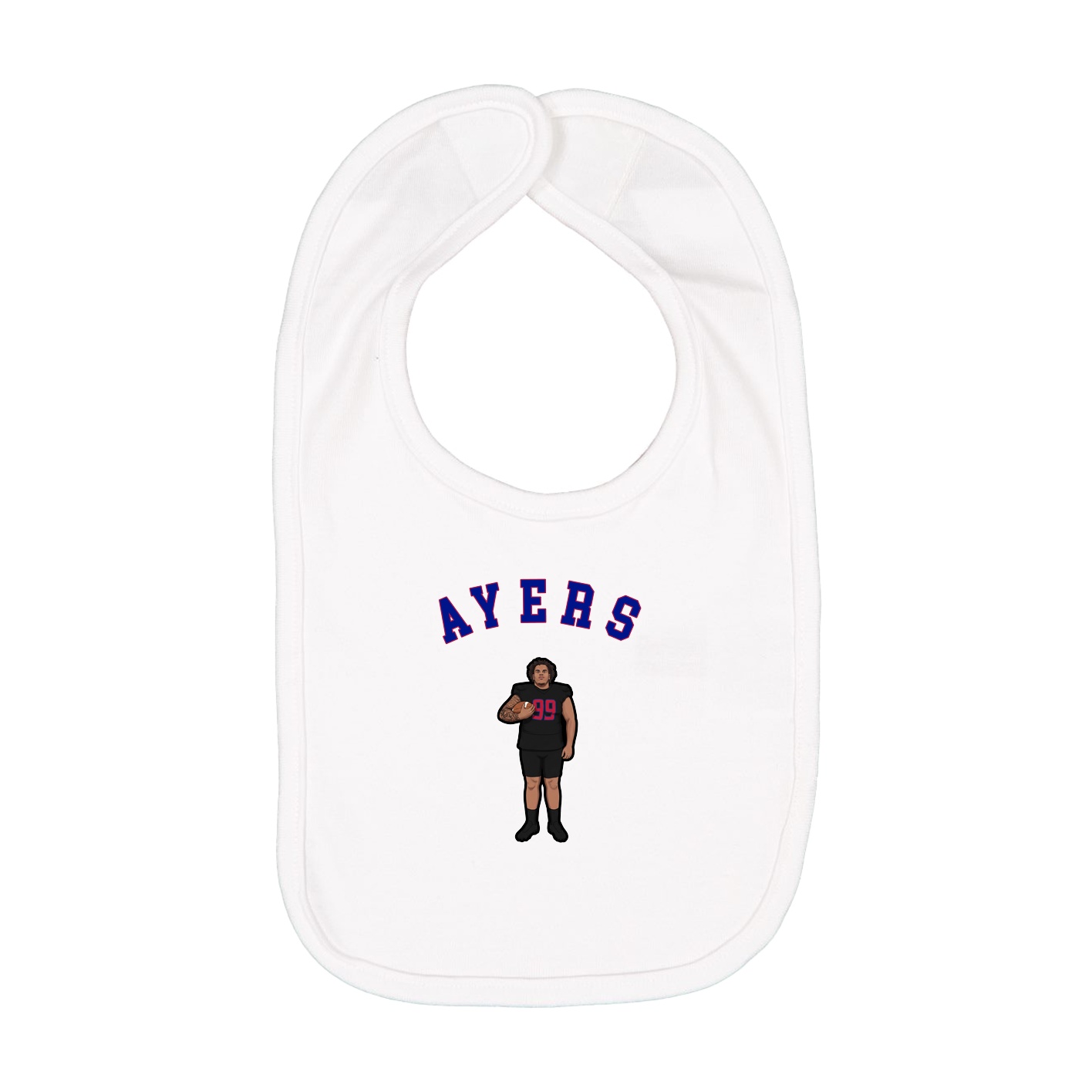 Infant Bib — Shirsey Arch in White