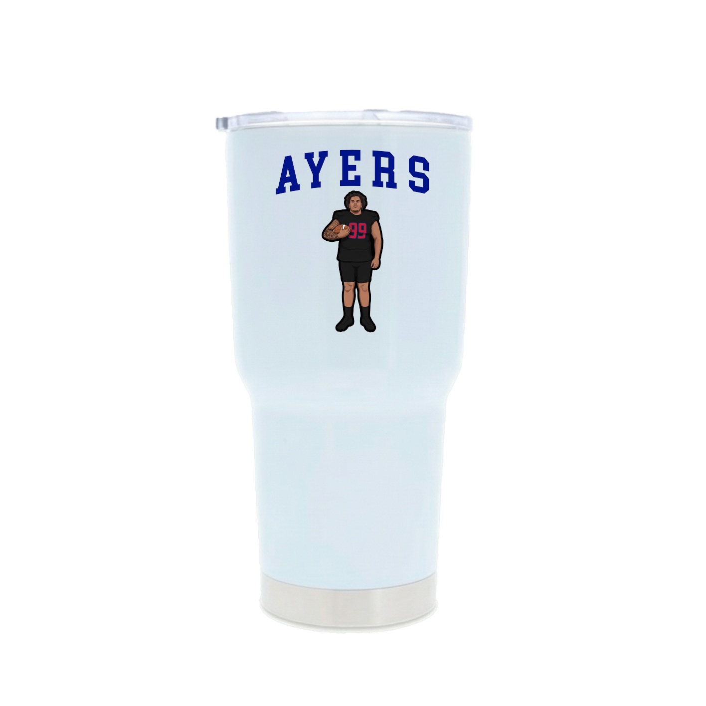 30oz Stainless Steel Tumbler — Shirsey in White