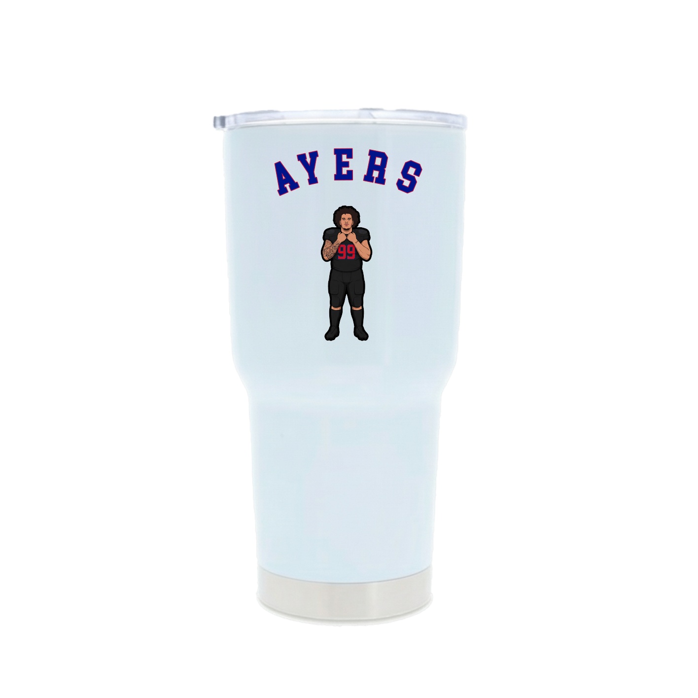 30oz Stainless Steel Tumbler — Shirsey Arch in White
