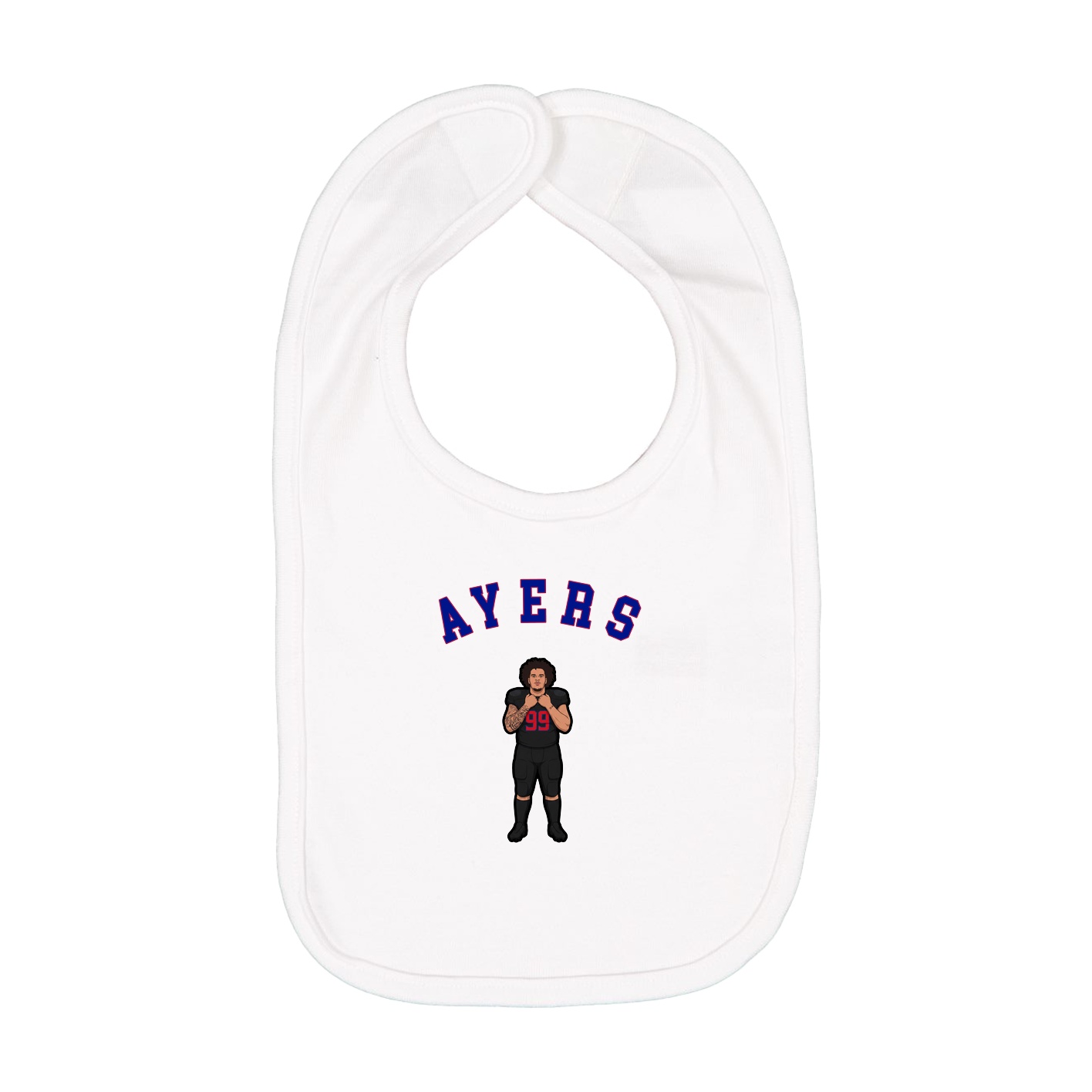 Infant Bib — Shirsey Arch in White