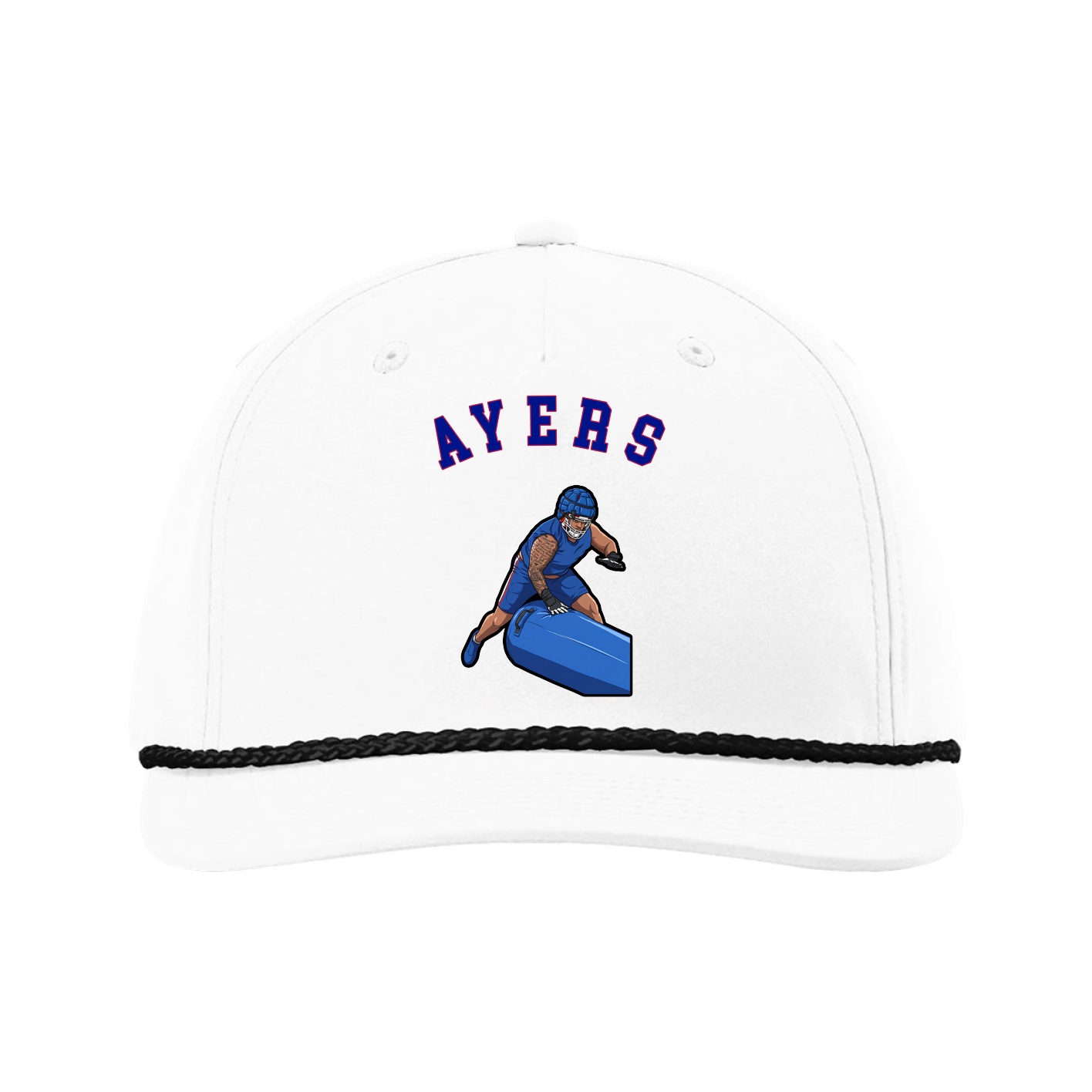 Five-Panel Classic Rope Cap — Shirsey Arch in White