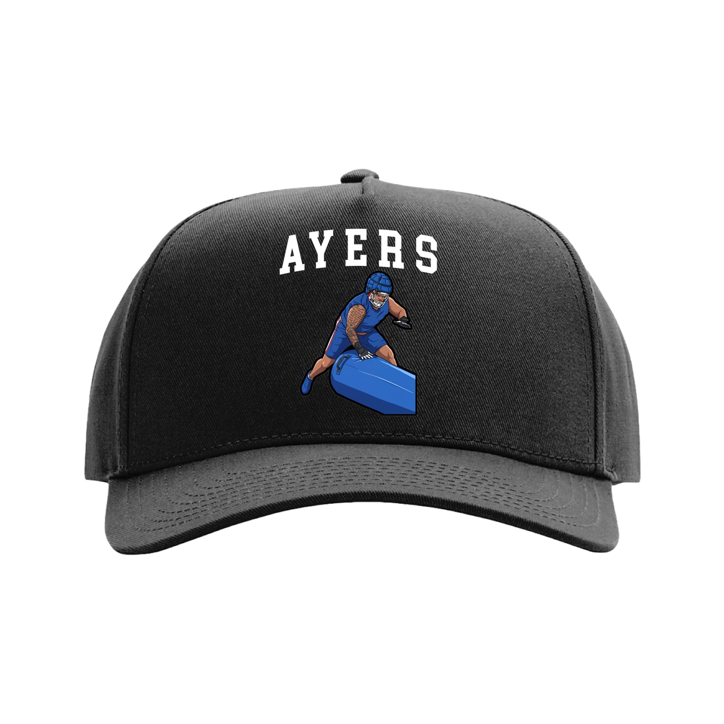 Full Fabric Five-Panel Champ Cap — Shirsey in Black