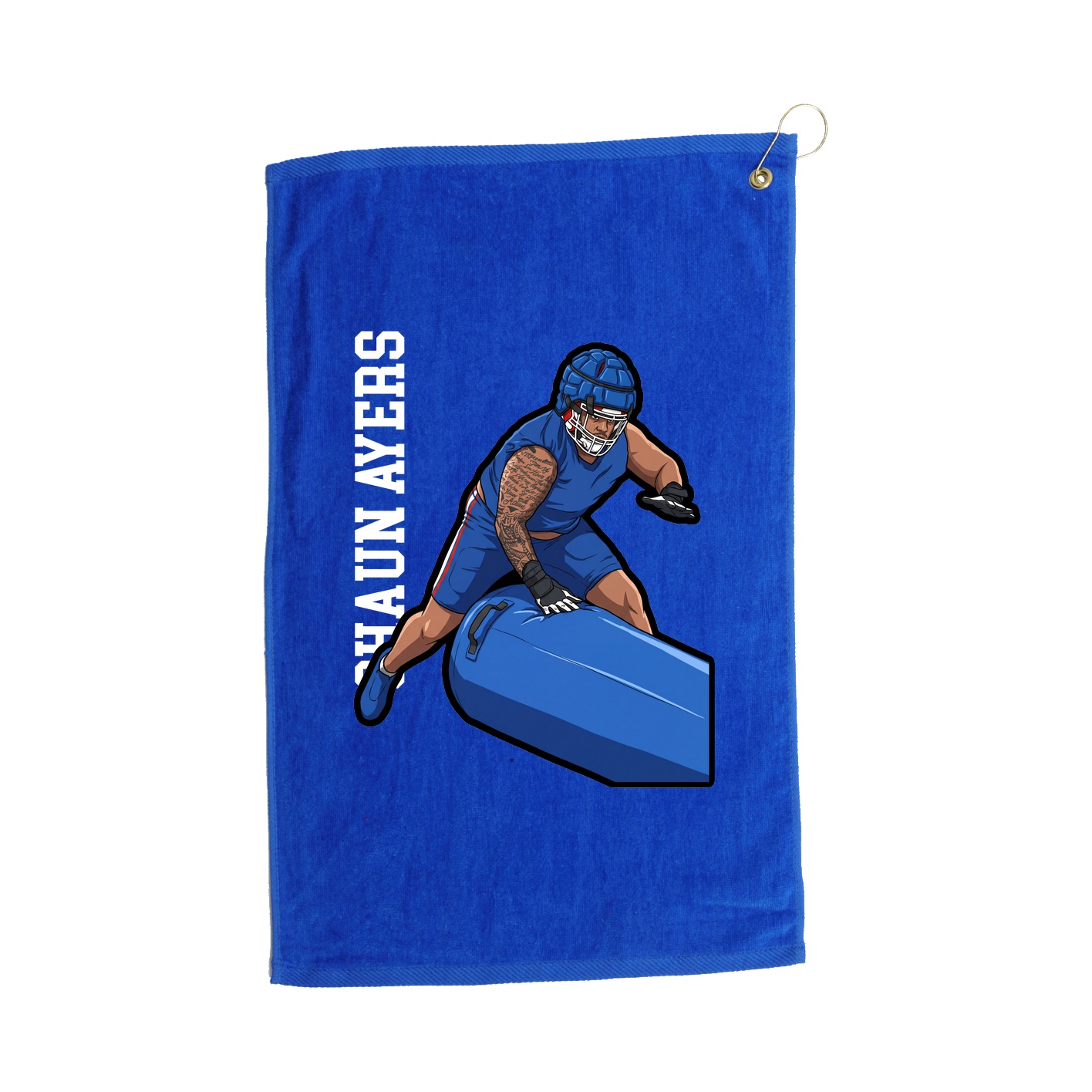 Golf Towel — Name Vertical in Royal