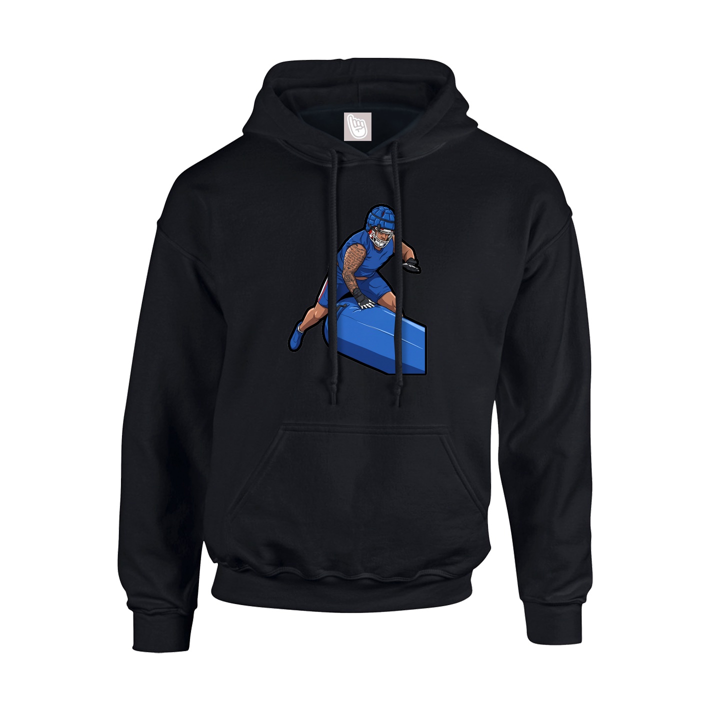 Youth Hoodie — Name Vertical in Black