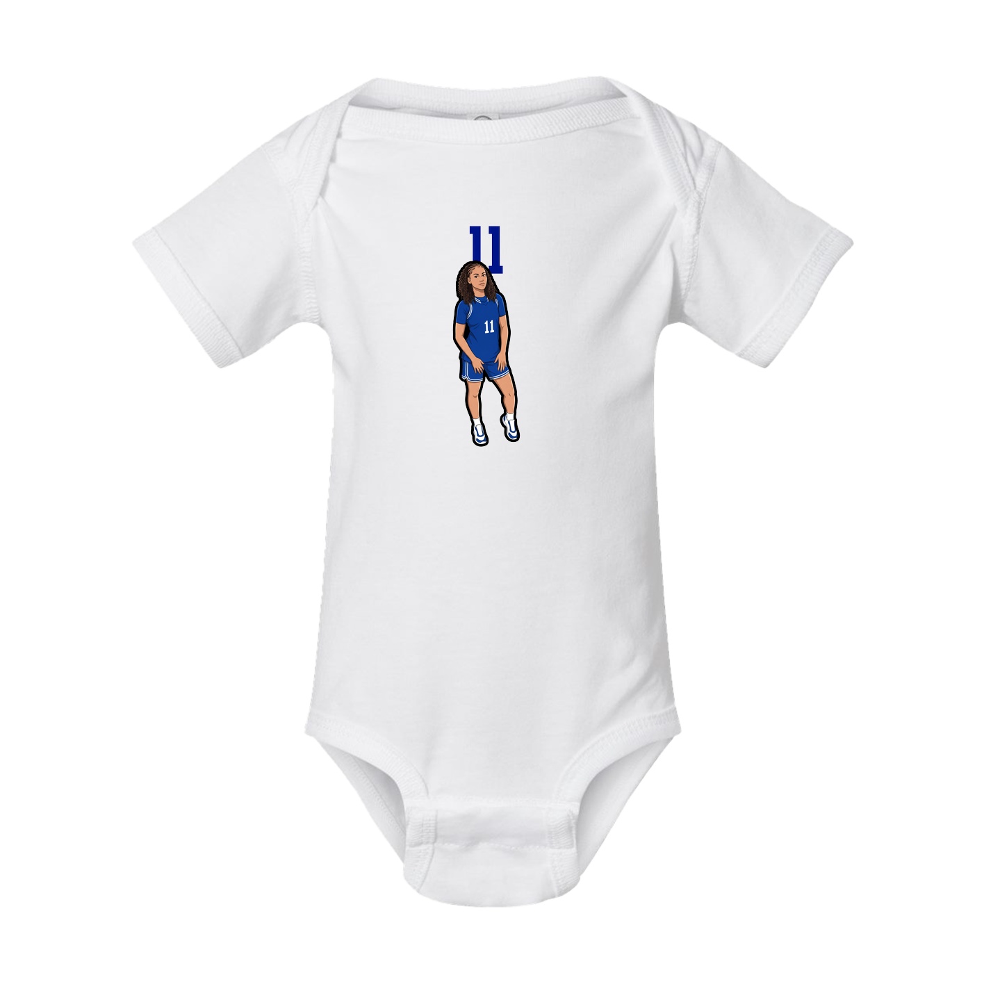 Baby Onesie — Number Top in White
