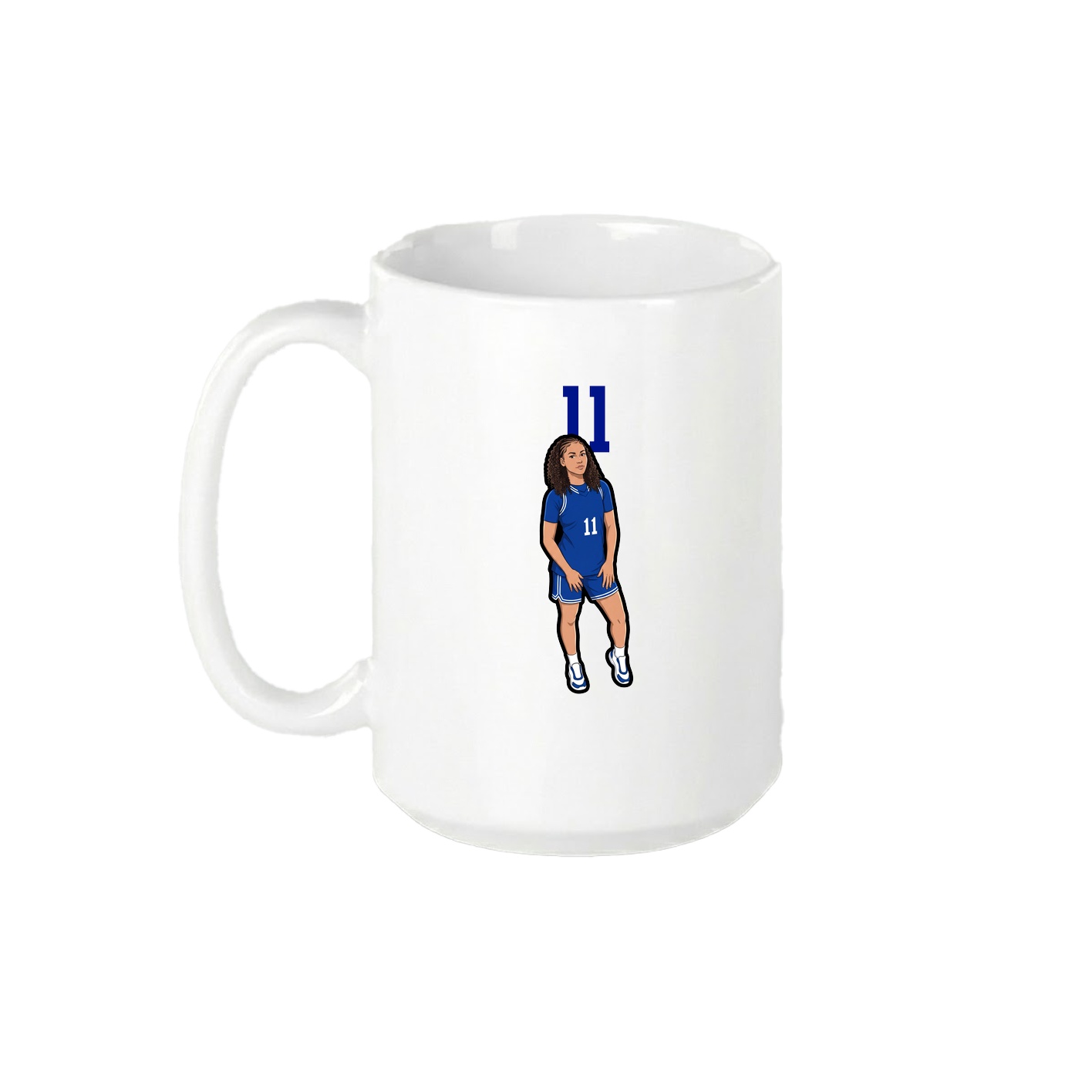 15oz Coffee Mug — Number Top in White