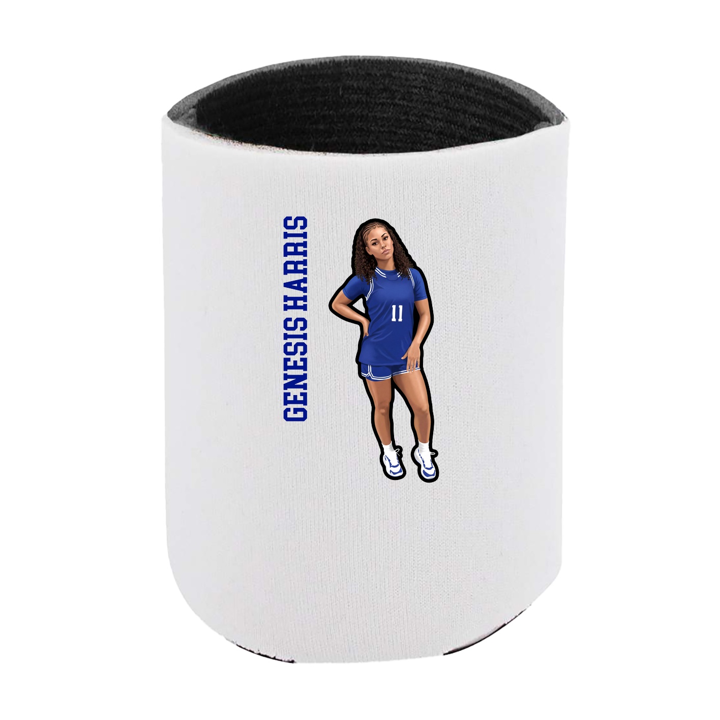 Can Holder — Name Vertical in White