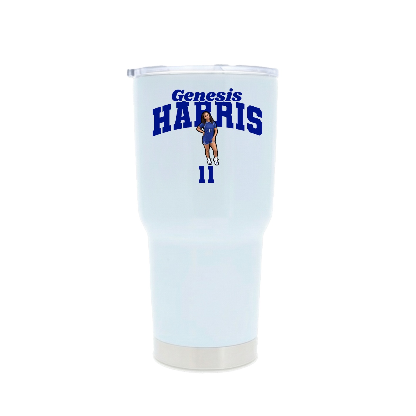 30oz Stainless Steel Tumbler — Signature Arch in White