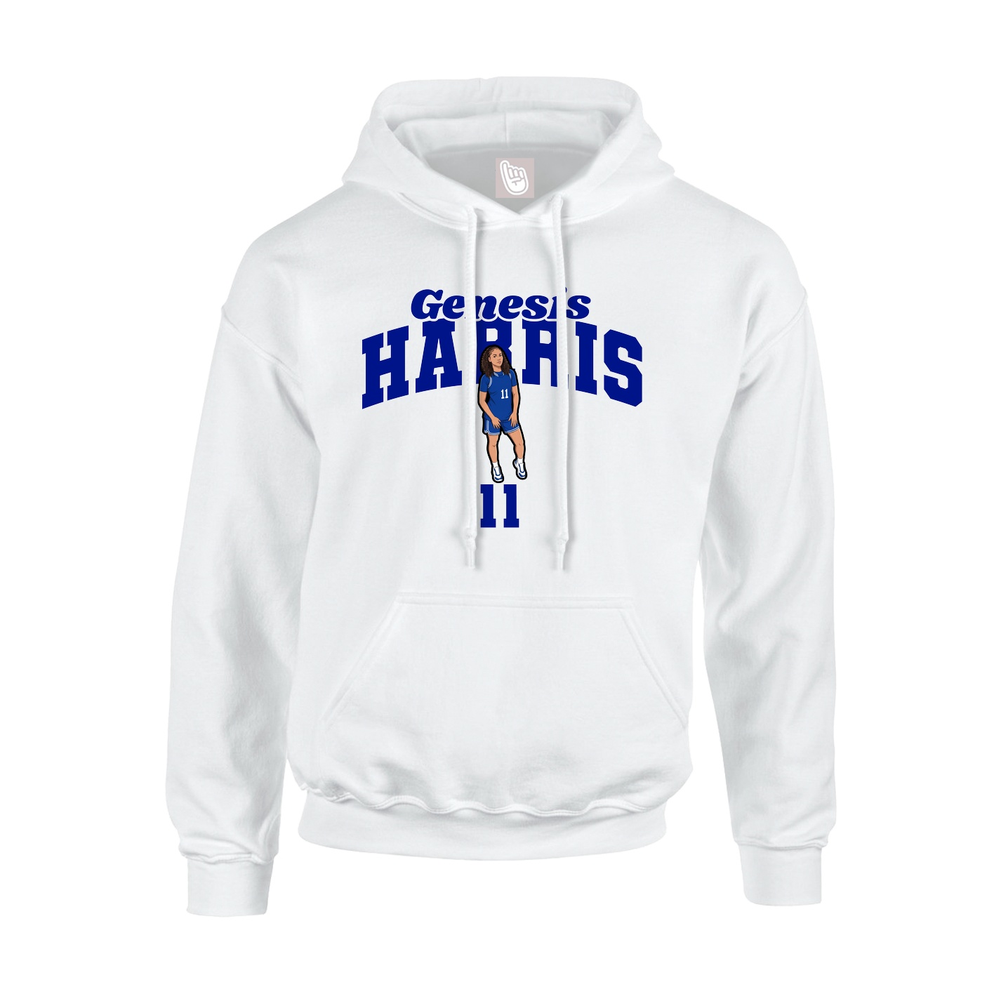 Hoodie — Signature Arch in White
