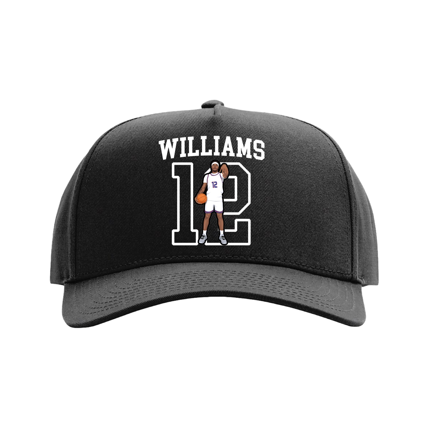 Full Fabric Five-Panel Champ Cap — Shirsey in Black