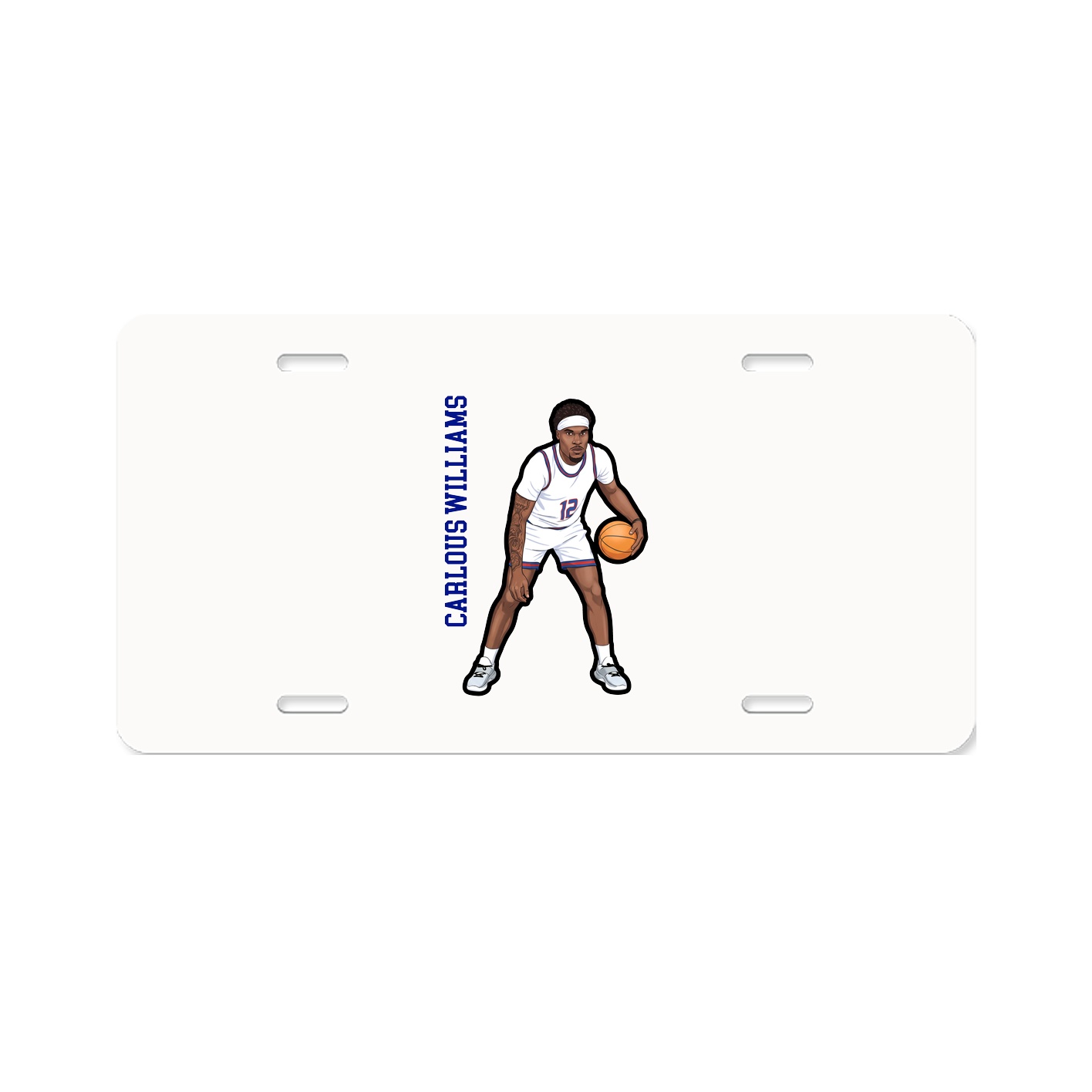 License Plate — Name Vertical in Classic
