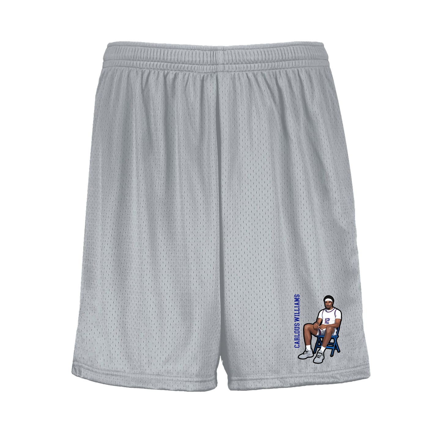 Shorts — Name Vertical in Silver