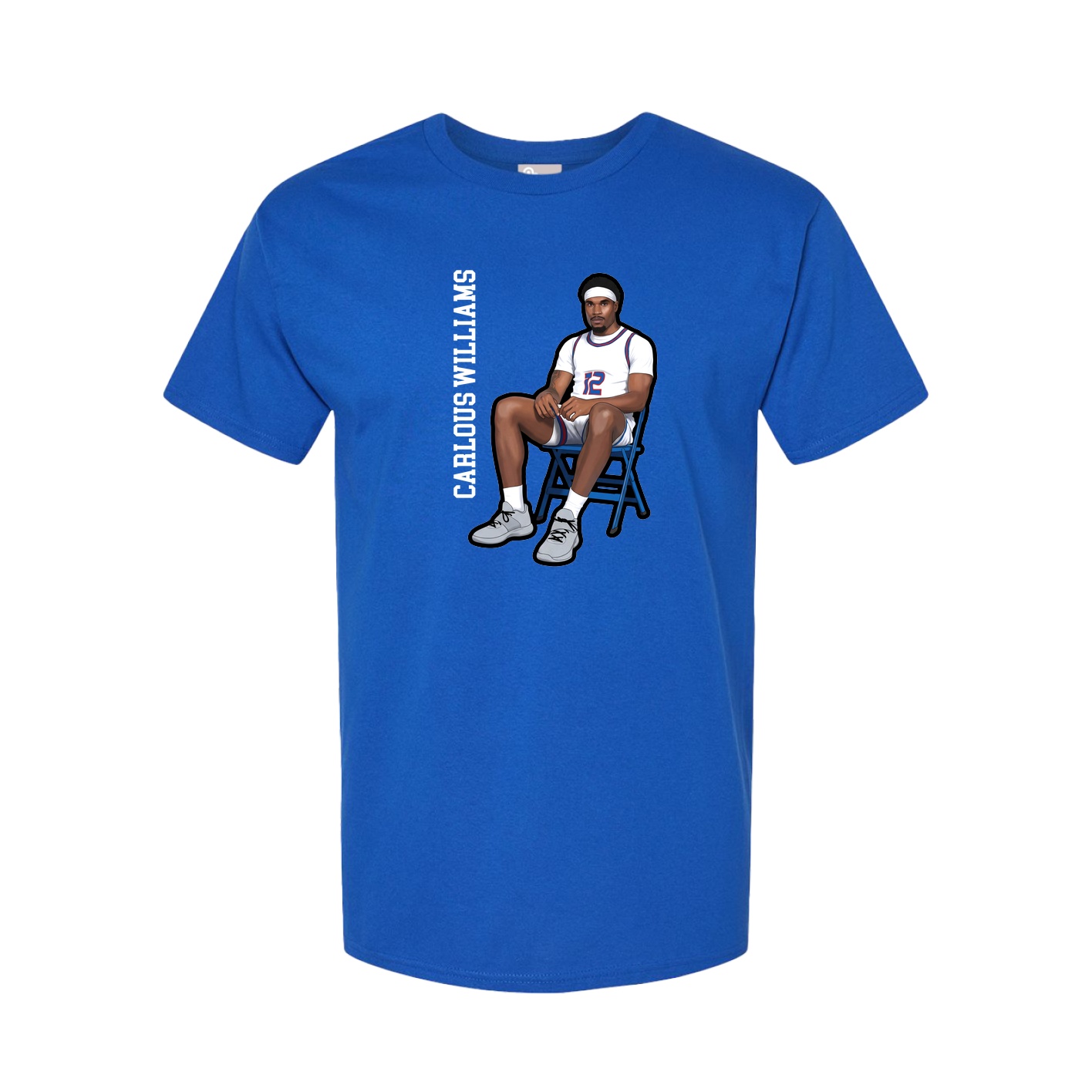 Youth Tee — Name Vertical in Royal