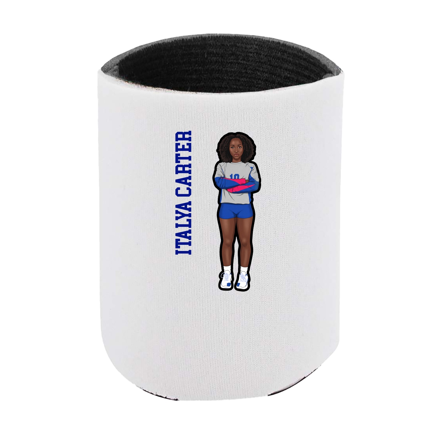 Can Holder — Name Vertical in White
