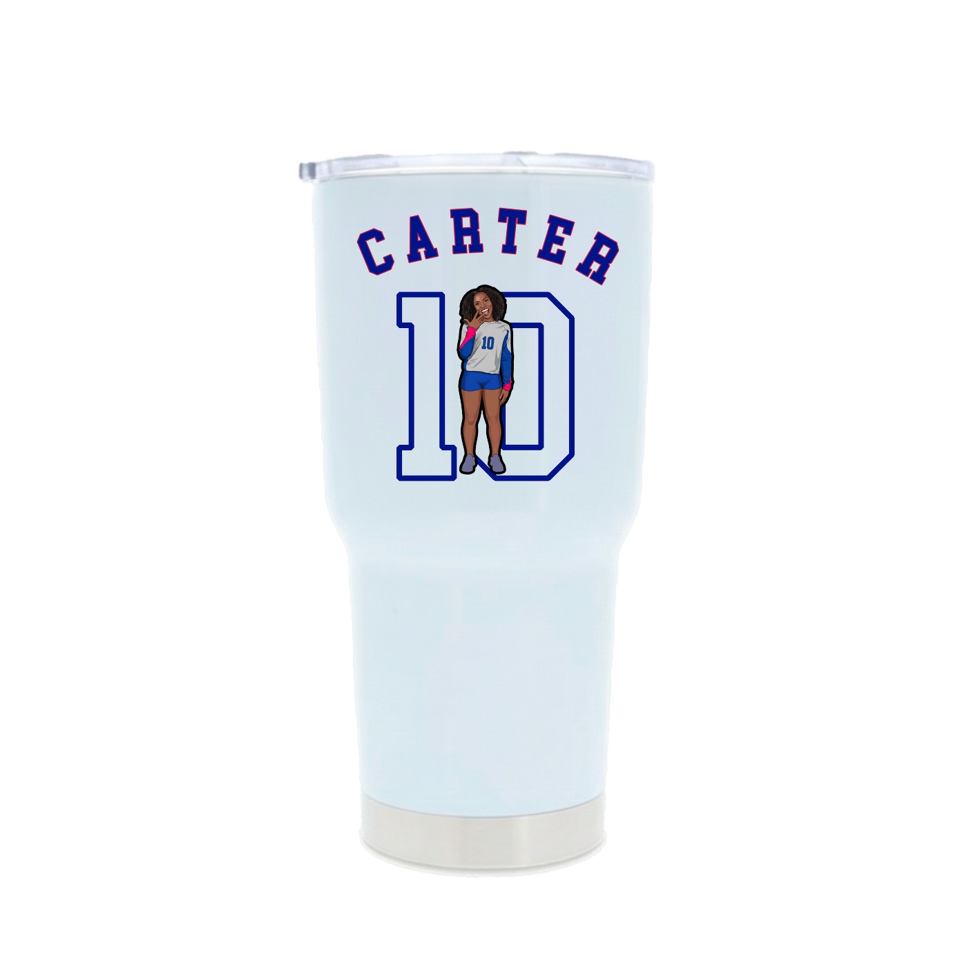 30oz Stainless Steel Tumbler — Shirsey Arch in White