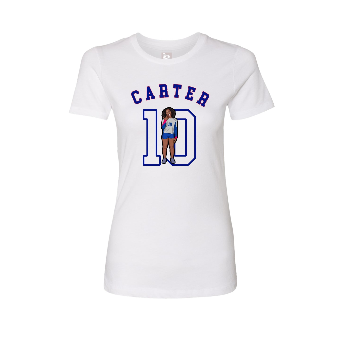 Fitted Women's Tee — Shirsey Arch in White