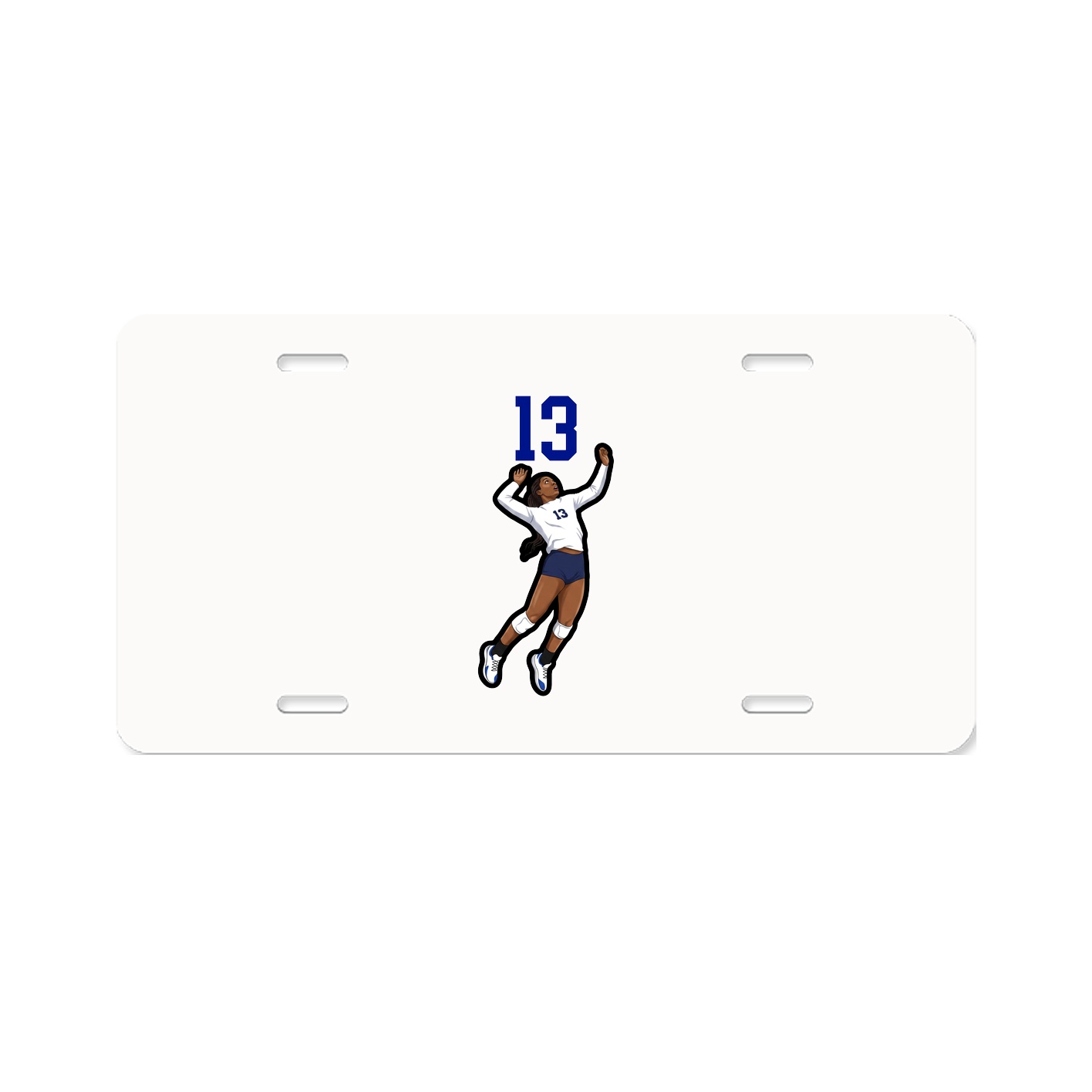 License Plate — Number Top in Classic
