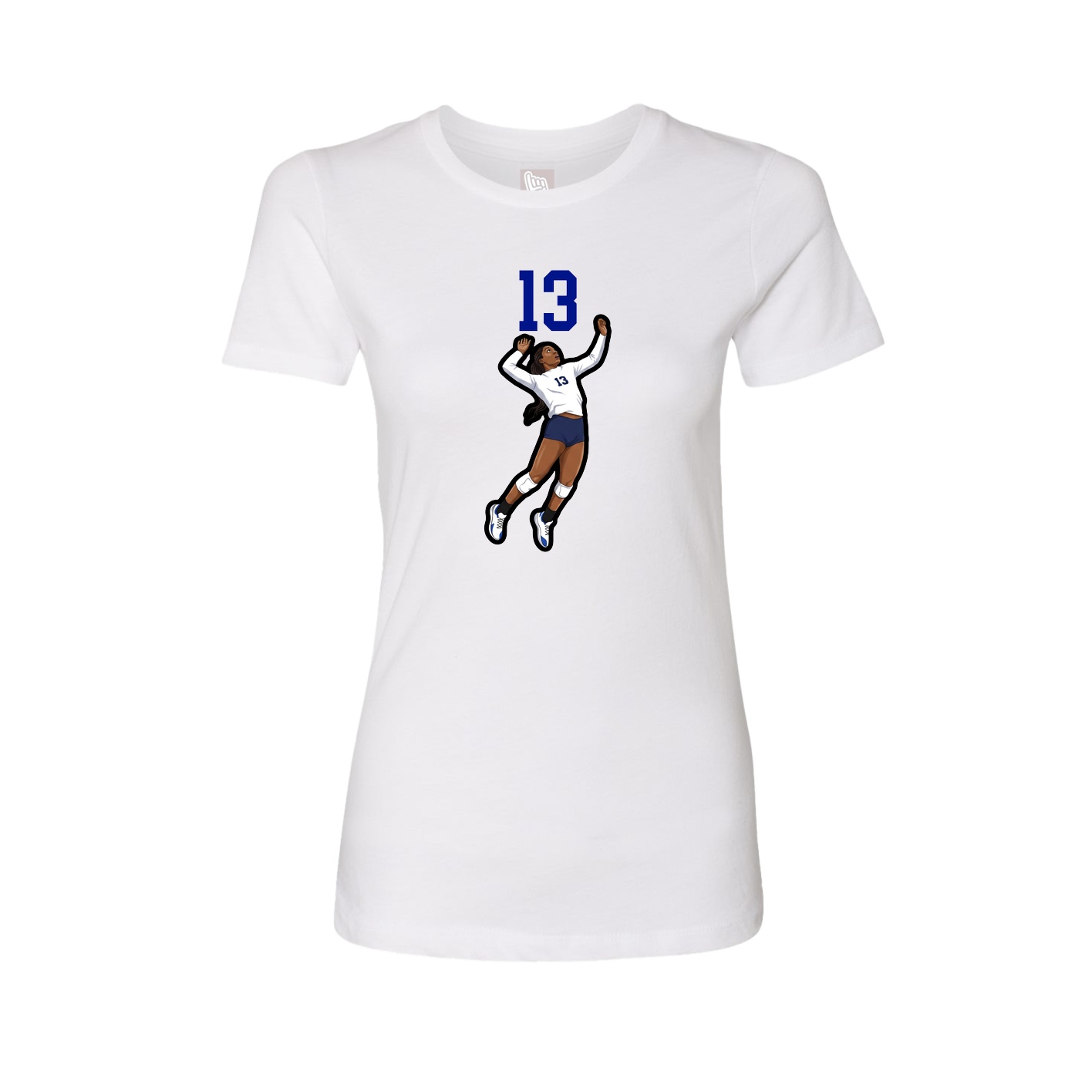 Womens Tee — Number Top in White