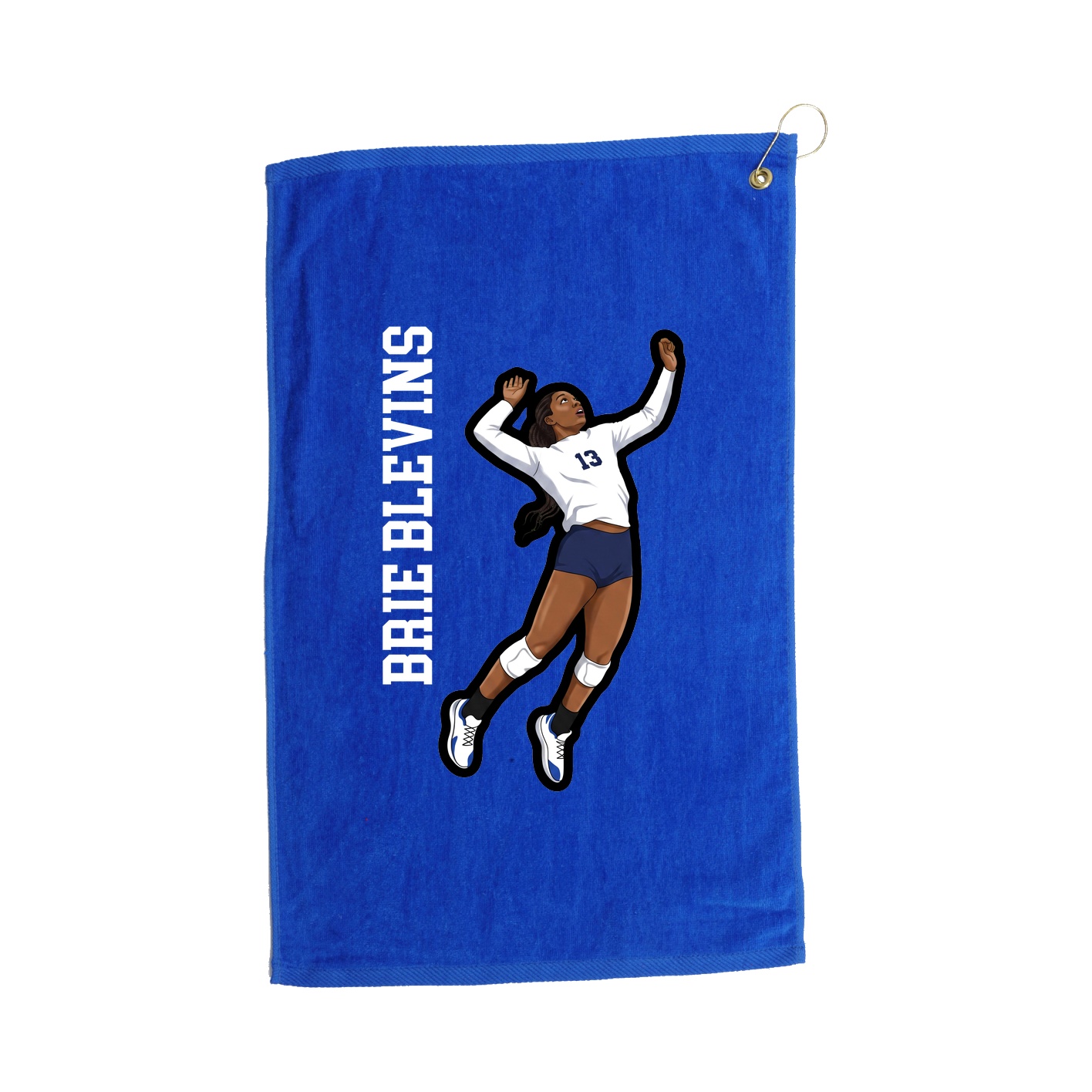 Golf Towel — Name Vertical in Royal