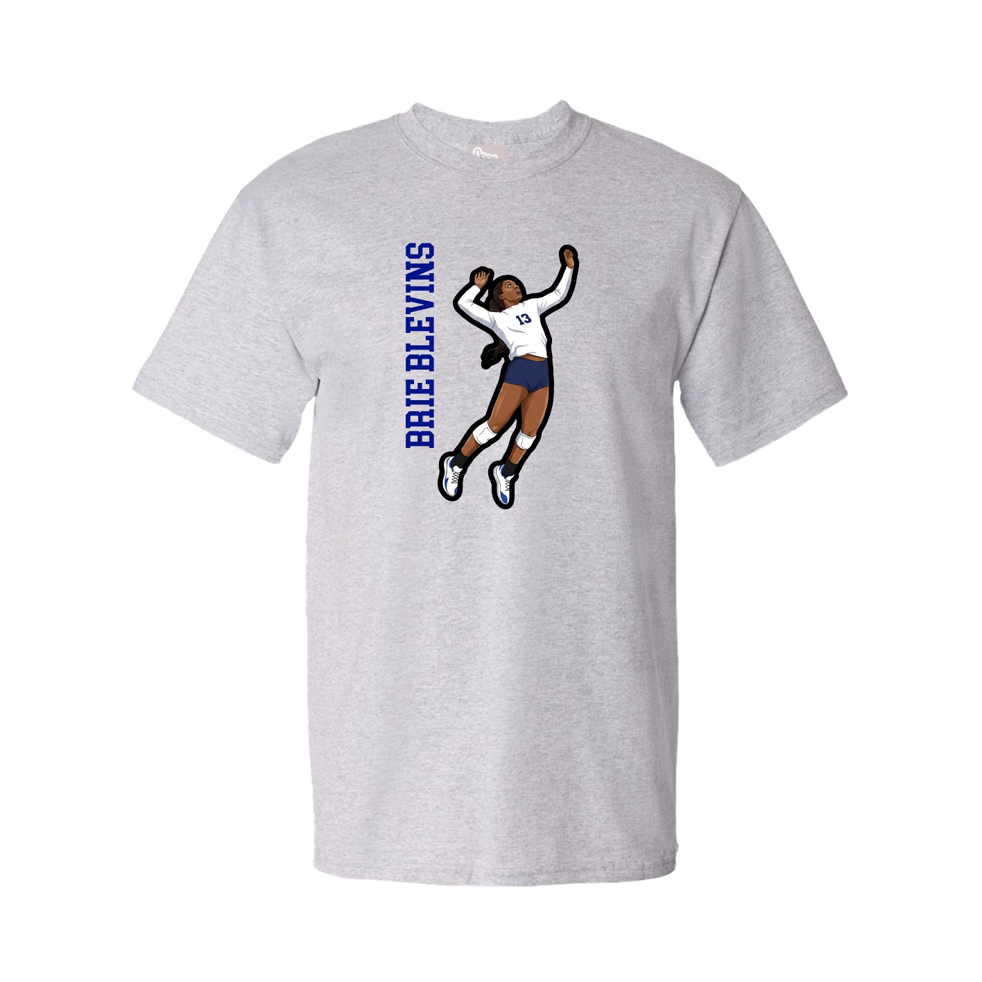 Youth Tee — Name Vertical in Grey