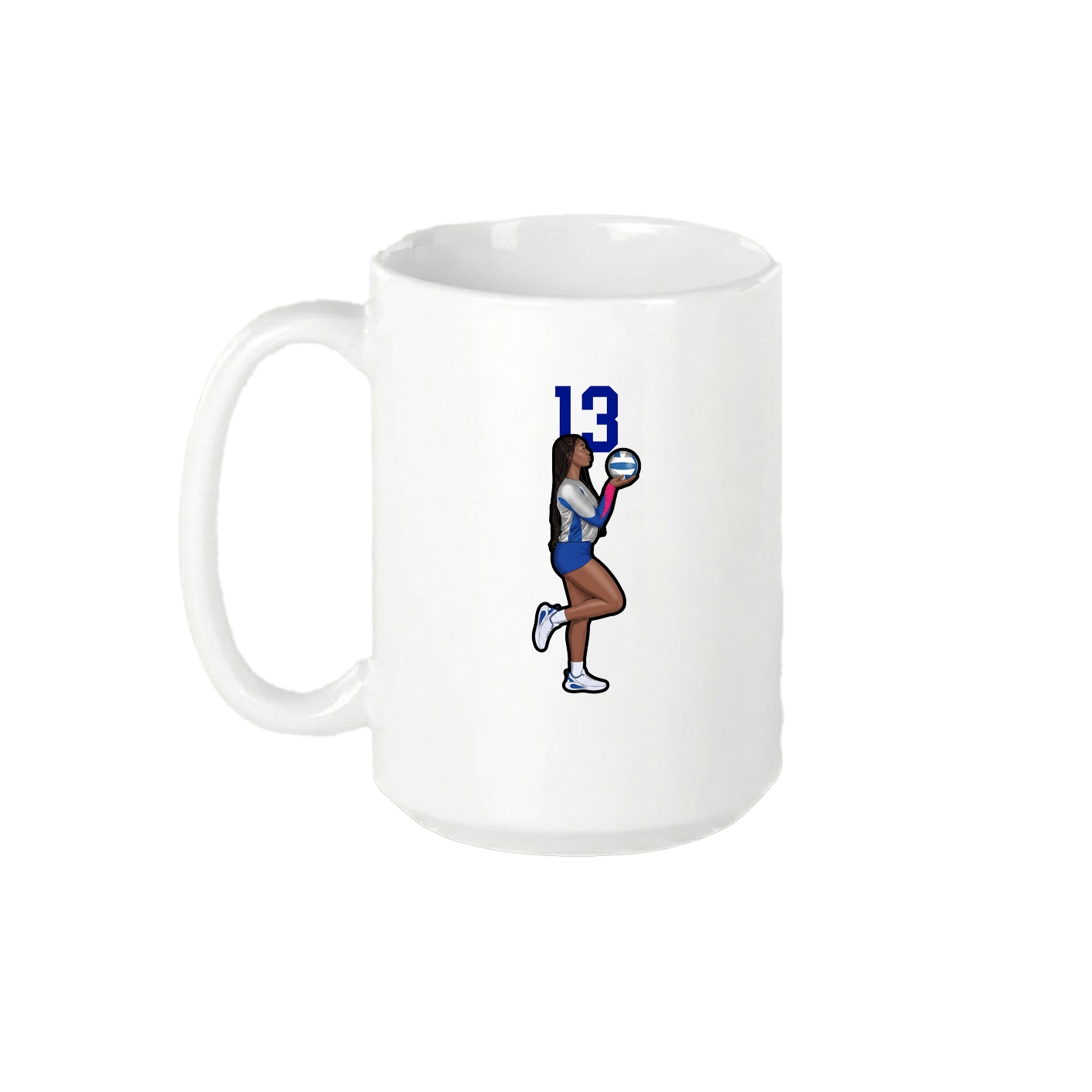 15oz Coffee Mug — Number Top in White