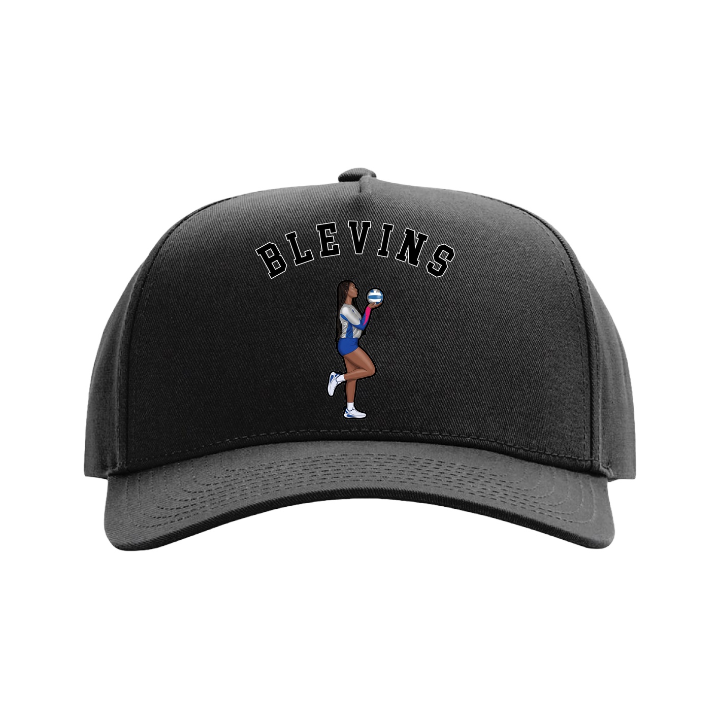 Full Fabric Five-Panel Champ Cap — Shirsey Arch in Black
