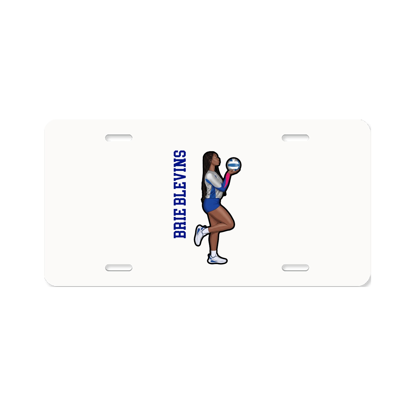 License Plate — Name Vertical in Classic