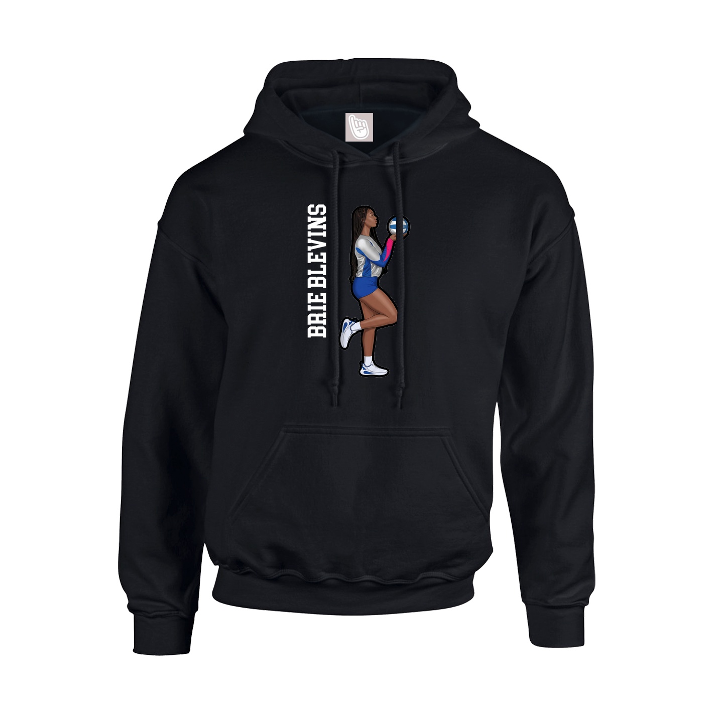 Hoodie — Name Vertical in Black