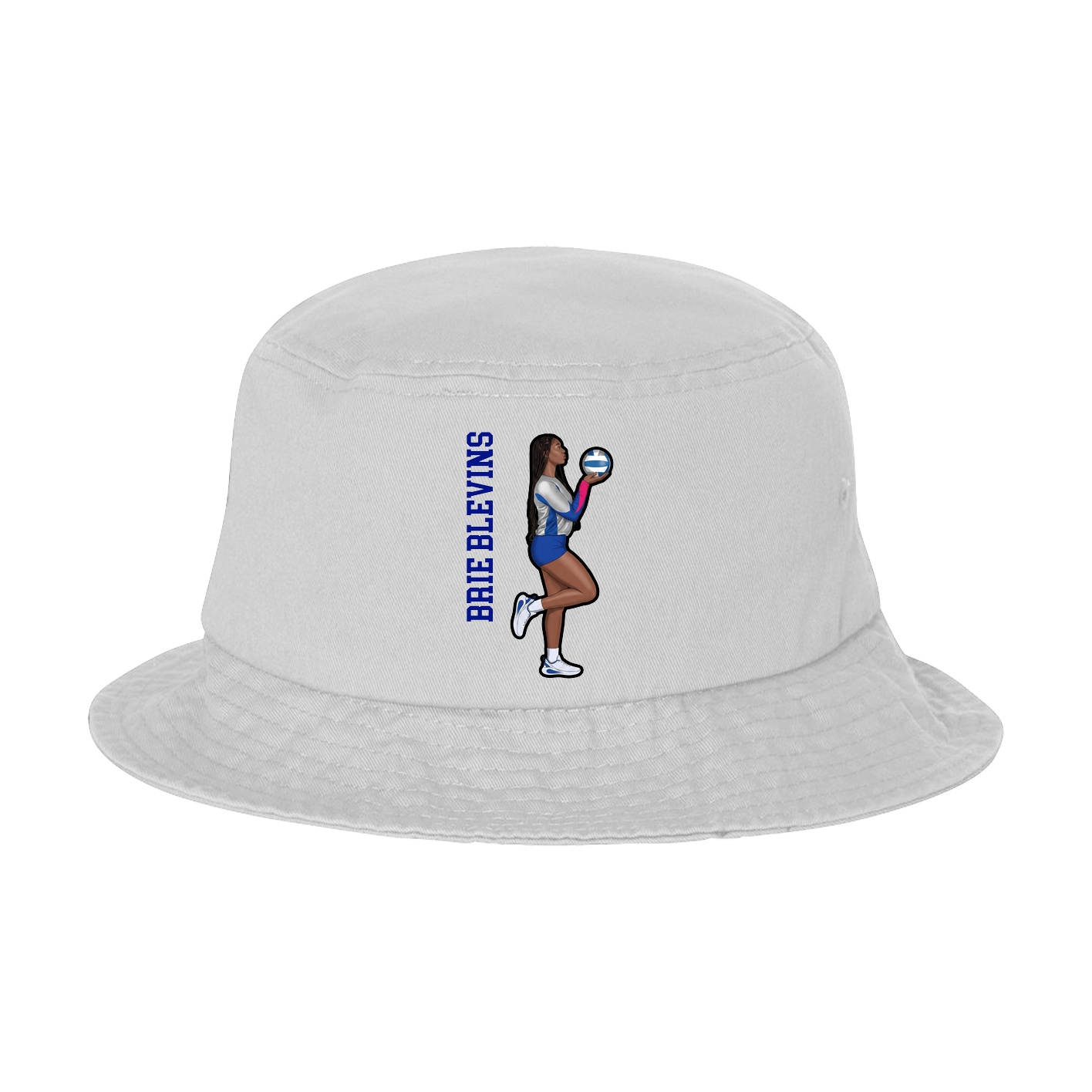 Bucket Cap — Name Vertical in White