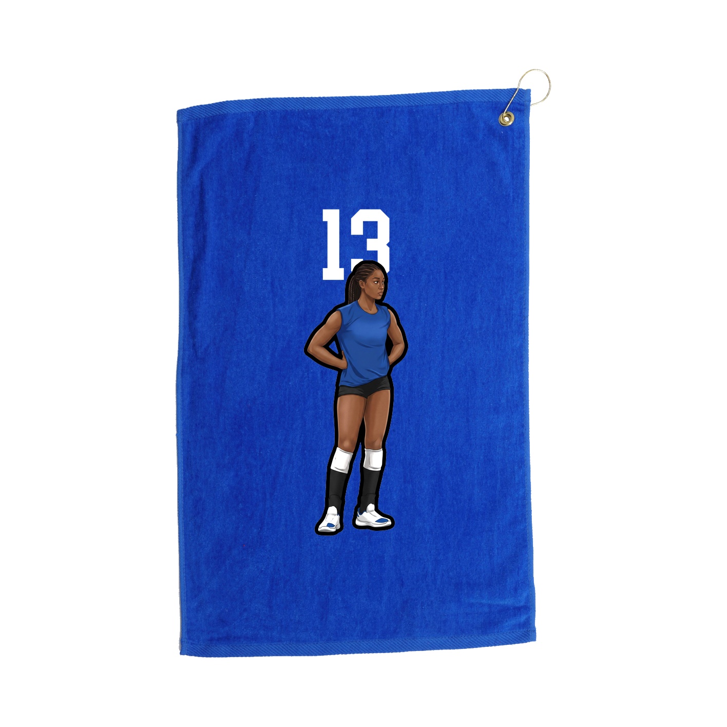 Golf Towel — Number Top in Royal