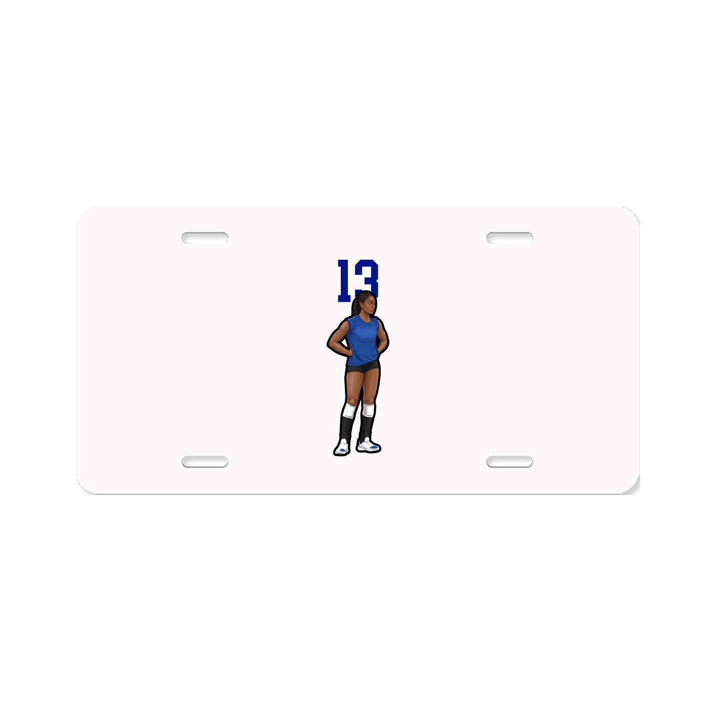 License Plate — Number Top in Classic