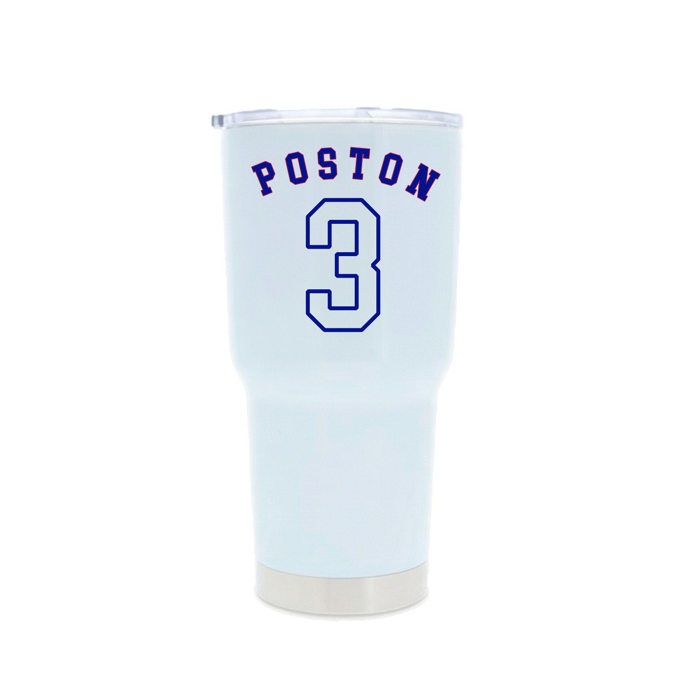 30oz Stainless Steel Tumbler — Shirsey Arch in White