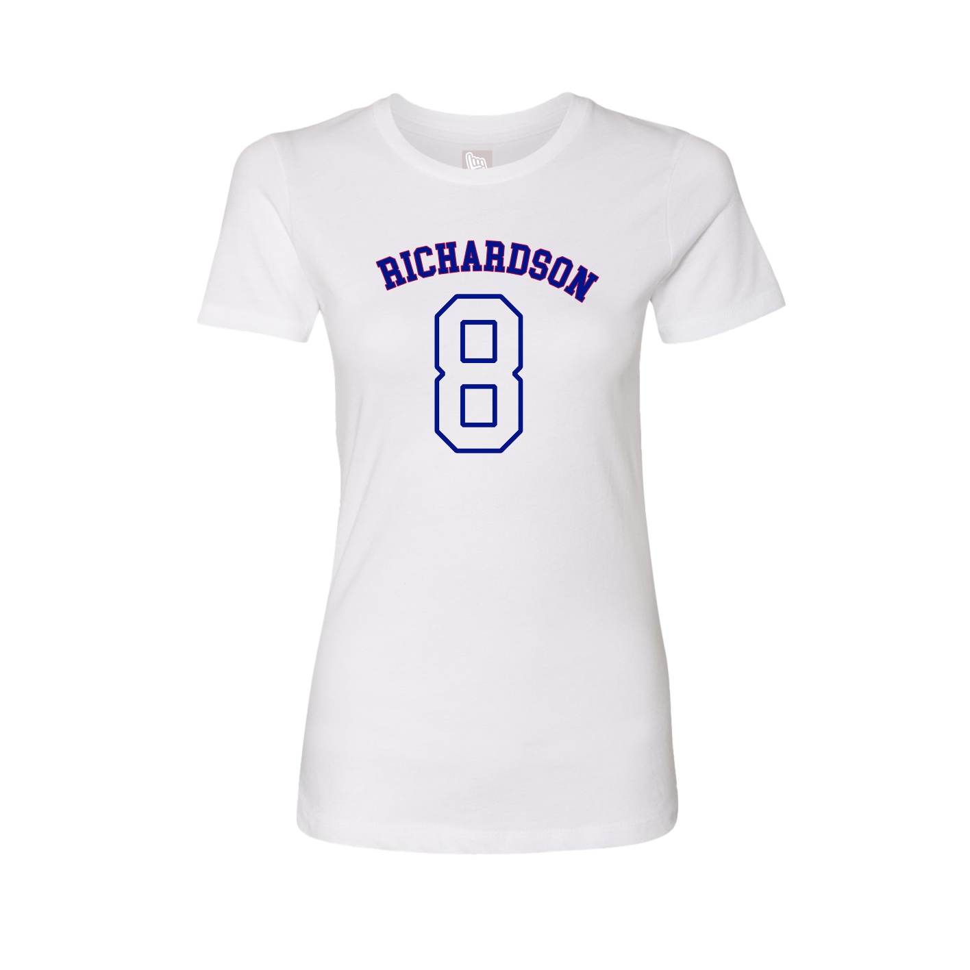 Fitted Women's Tee — Shirsey Arch in White