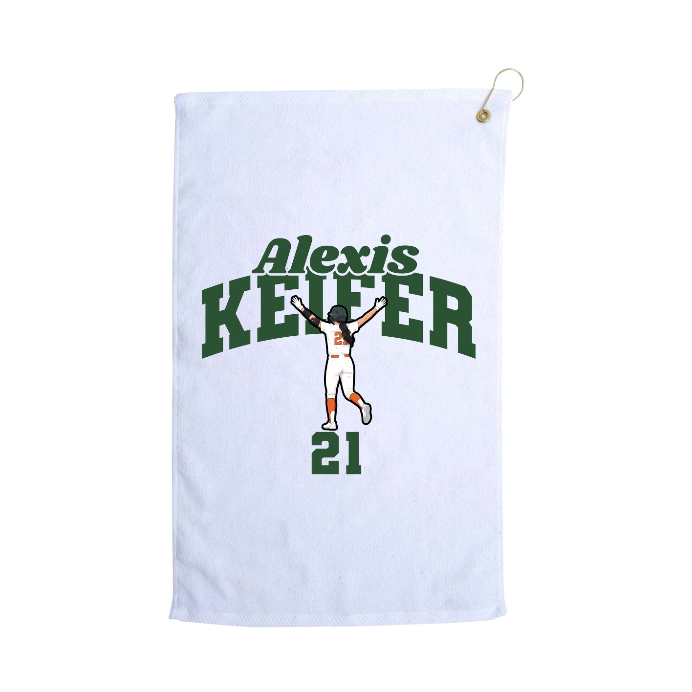 Golf Towel — Signature Arch in White