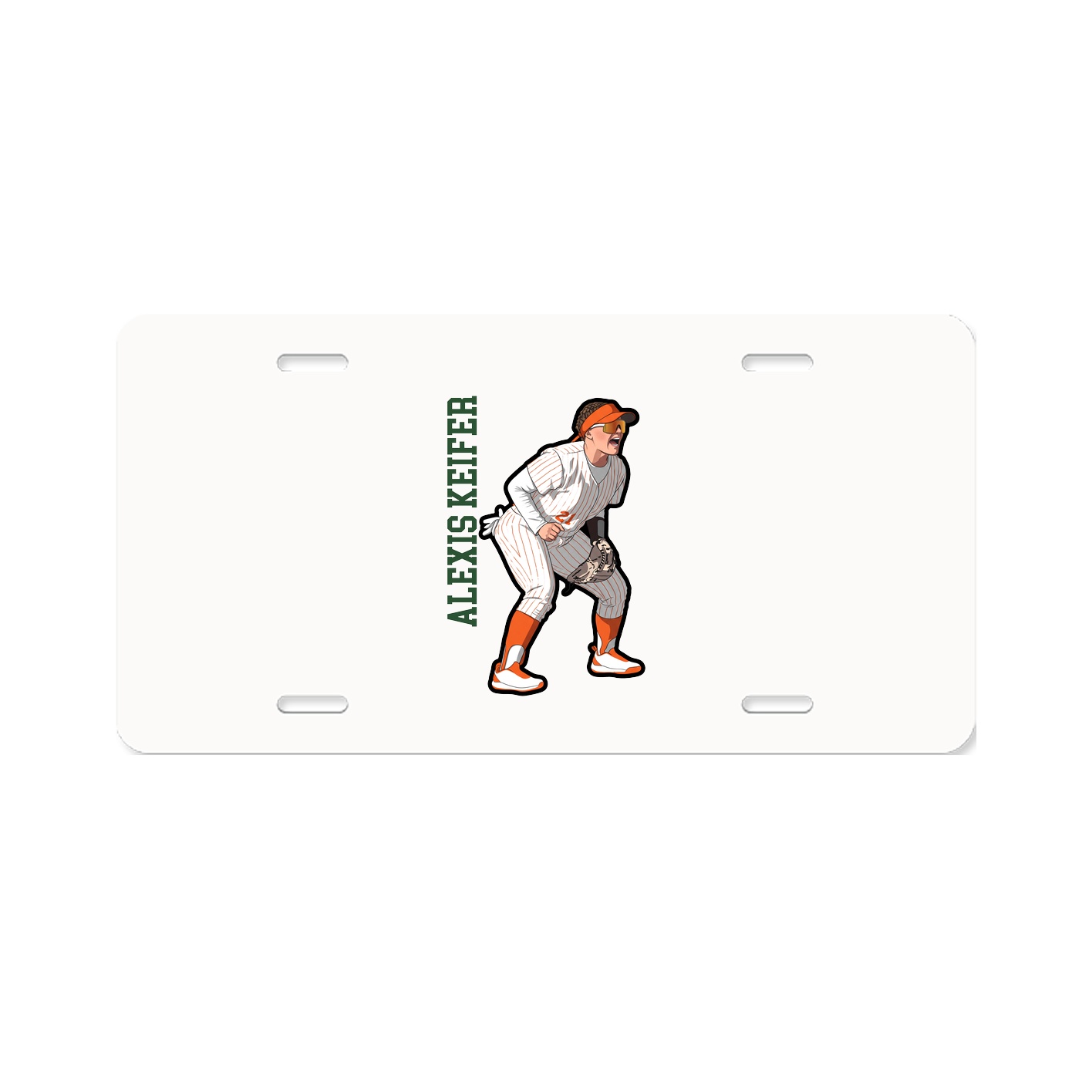 License Plate — Name Vertical in Classic