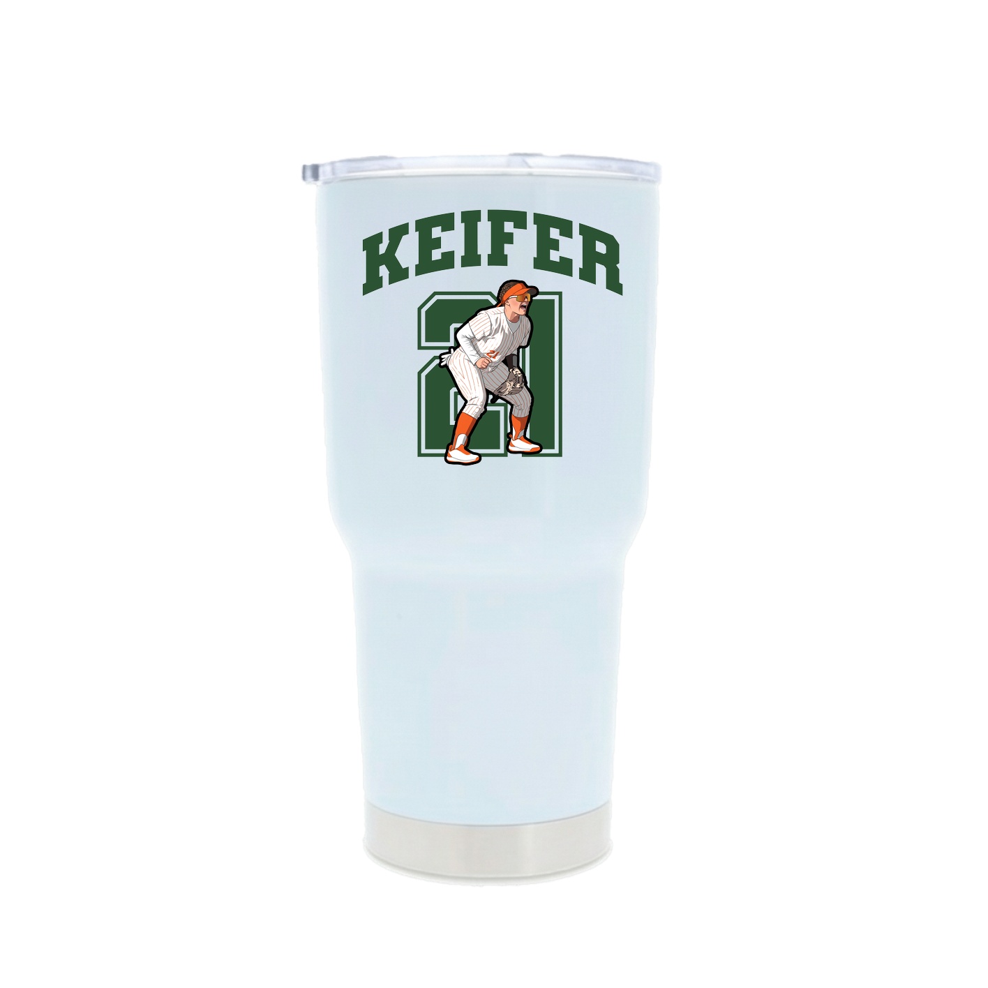 30oz Stainless Steel Tumbler — Number in White