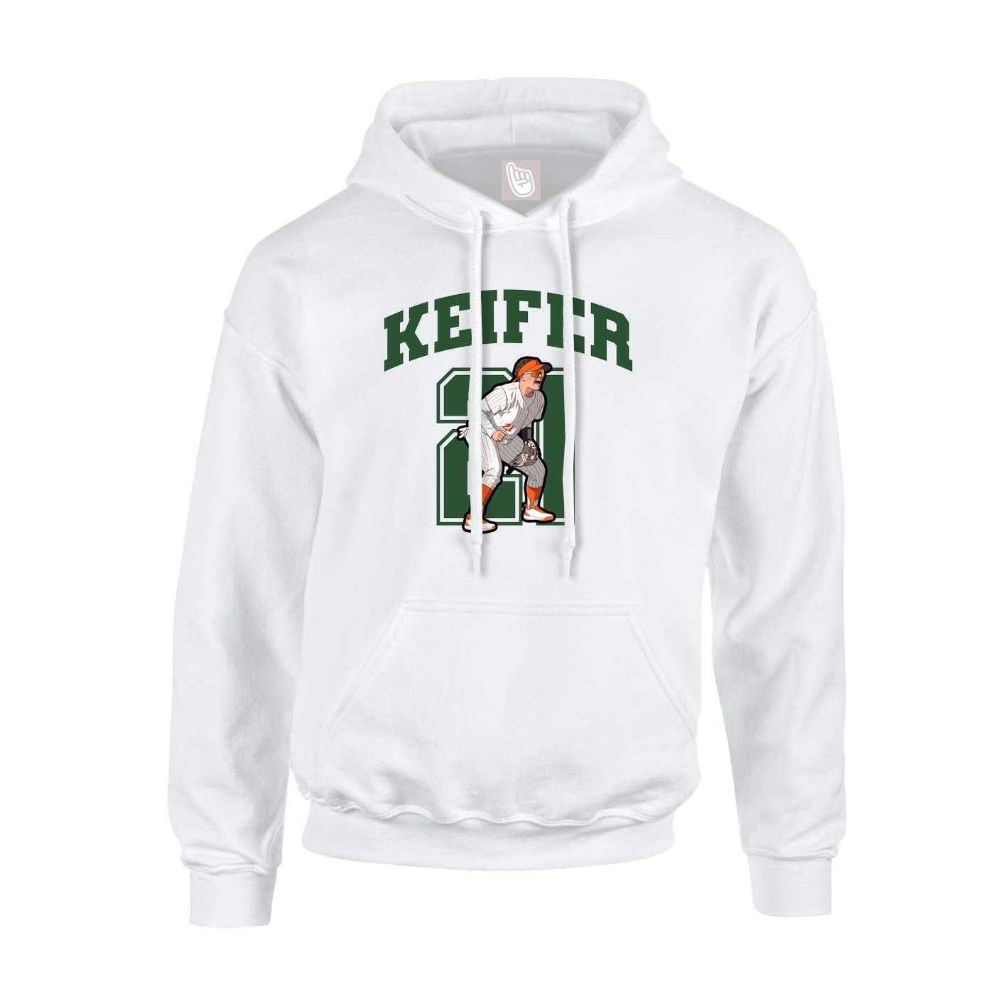 Youth Hoodie — Number in White