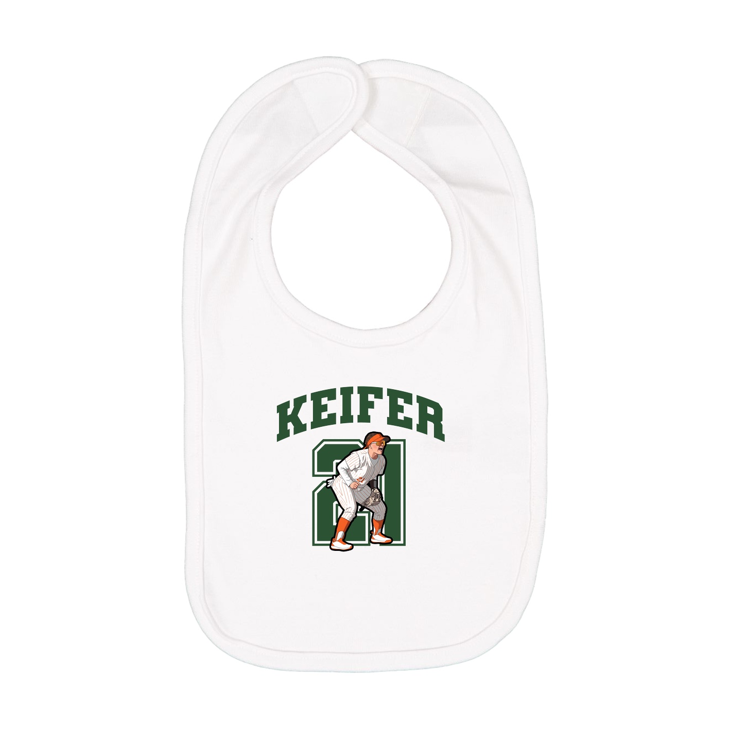 Infant Bib — Number in White