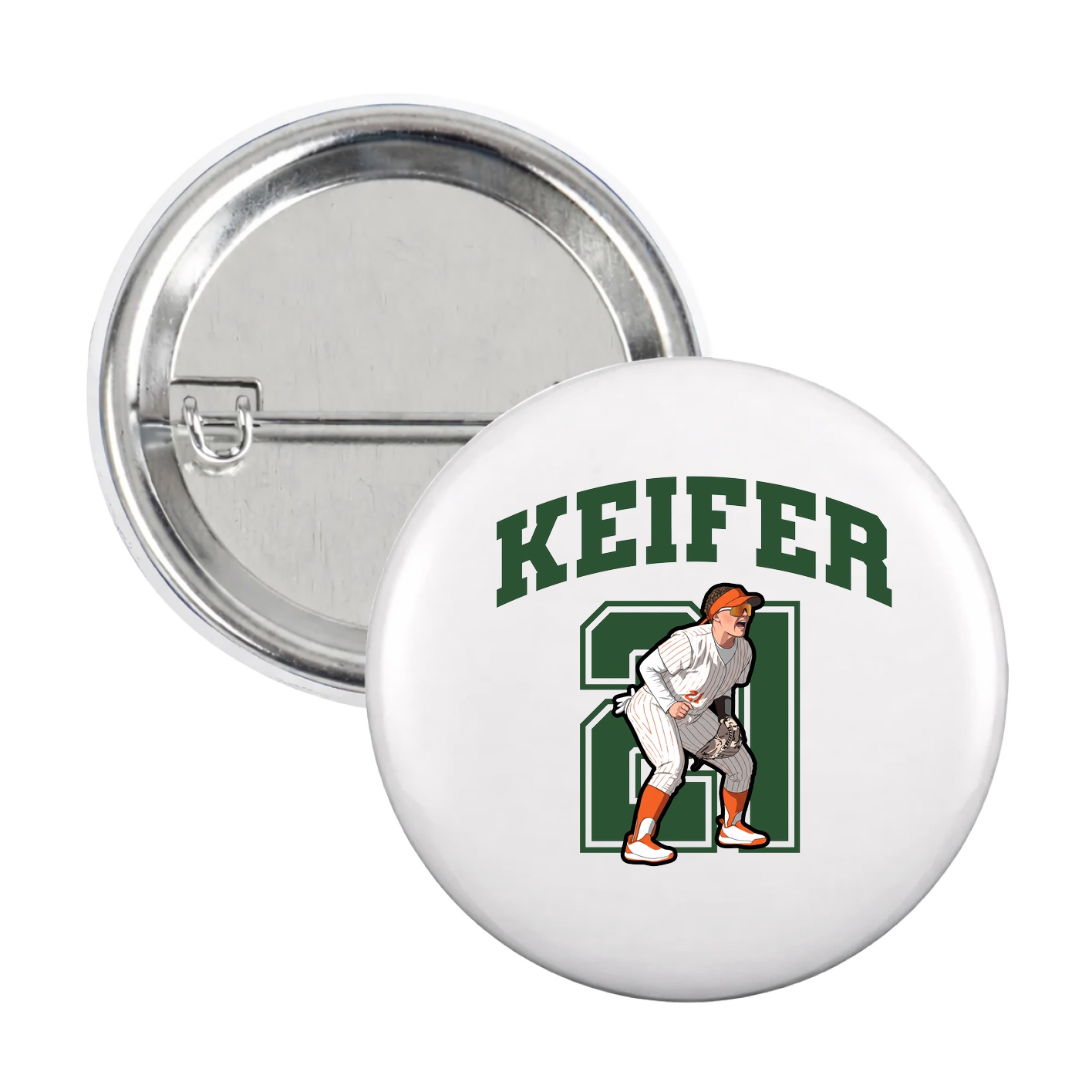 Game Day Button — Number in White