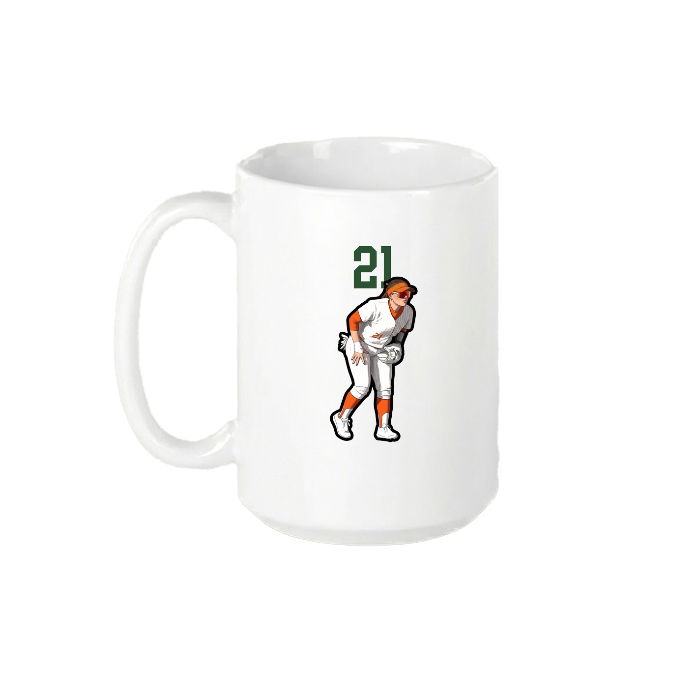 15oz Coffee Mug — Number Top in White