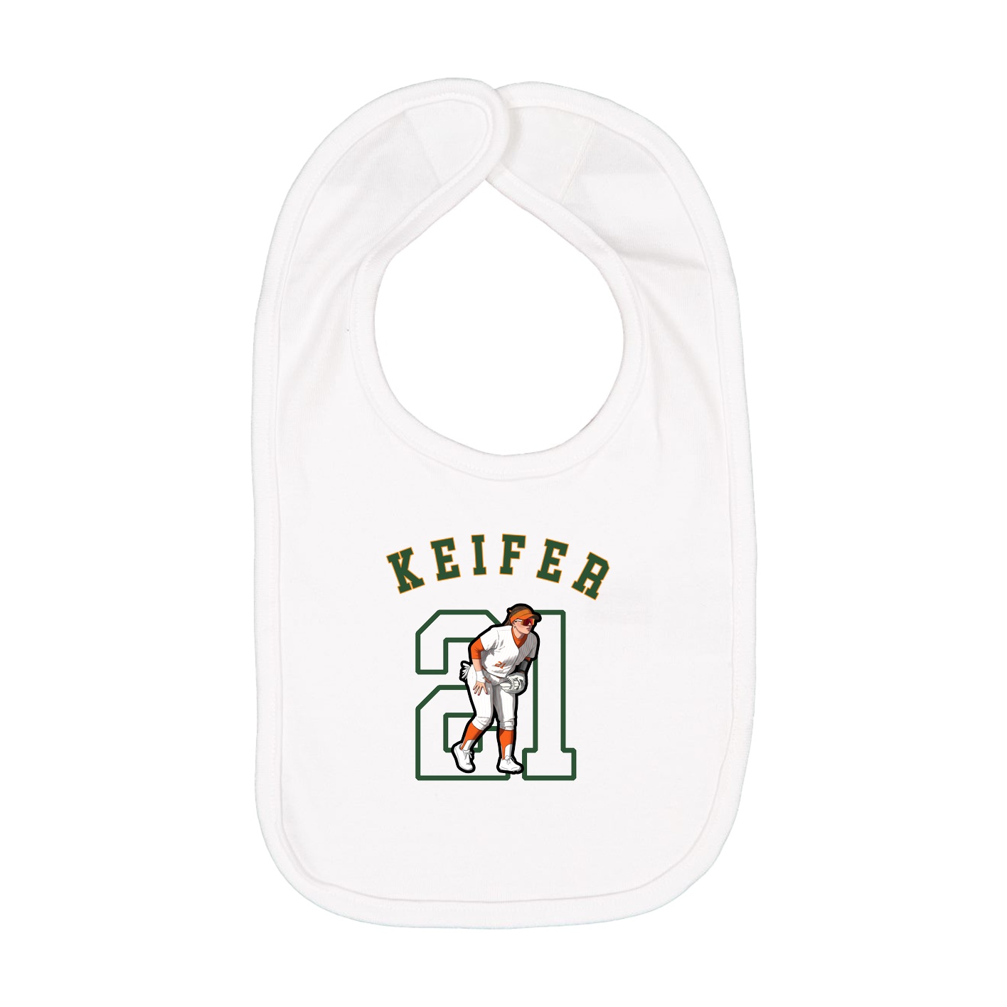 Infant Bib — Shirsey Arch in White