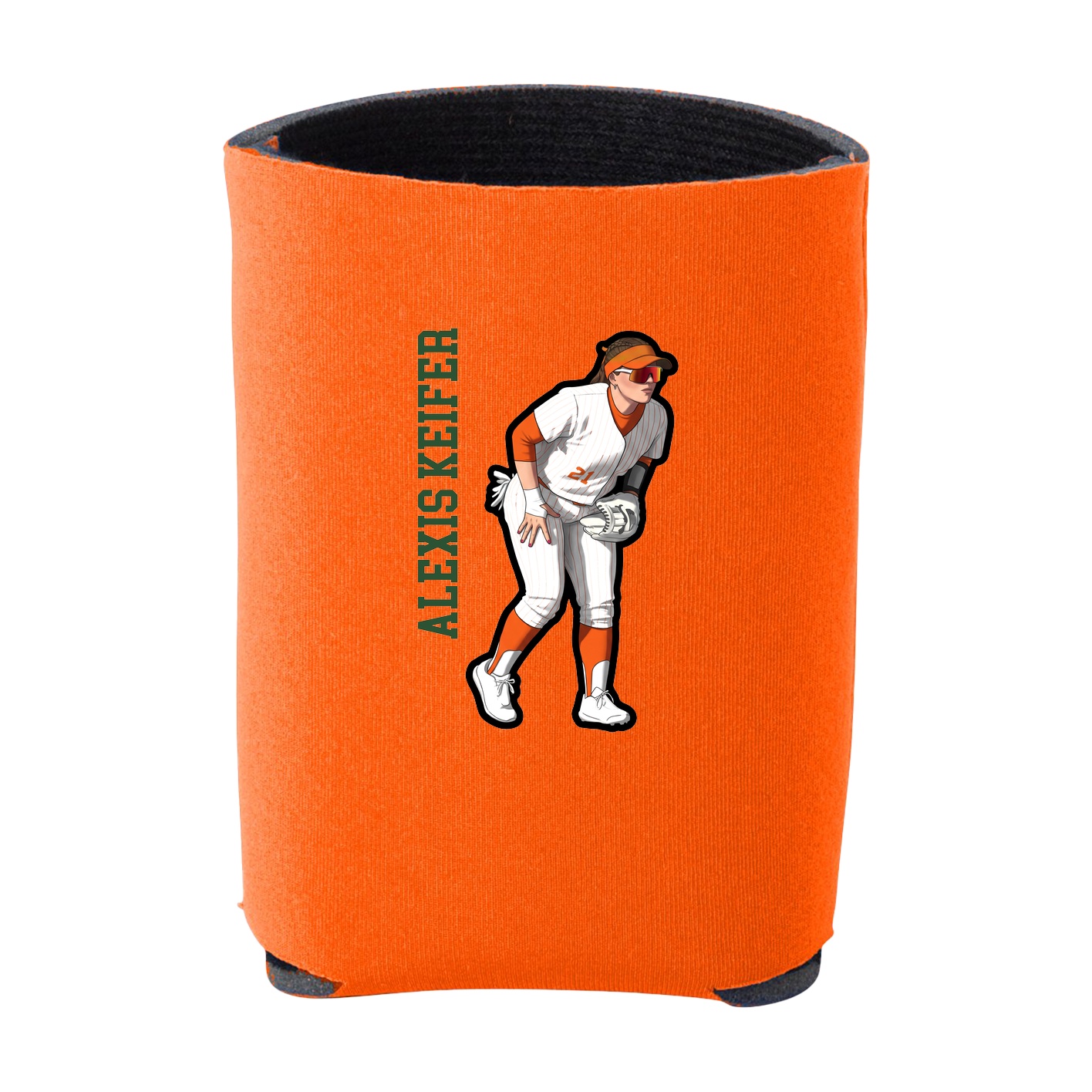 Can Holder — Name Vertical in Orange