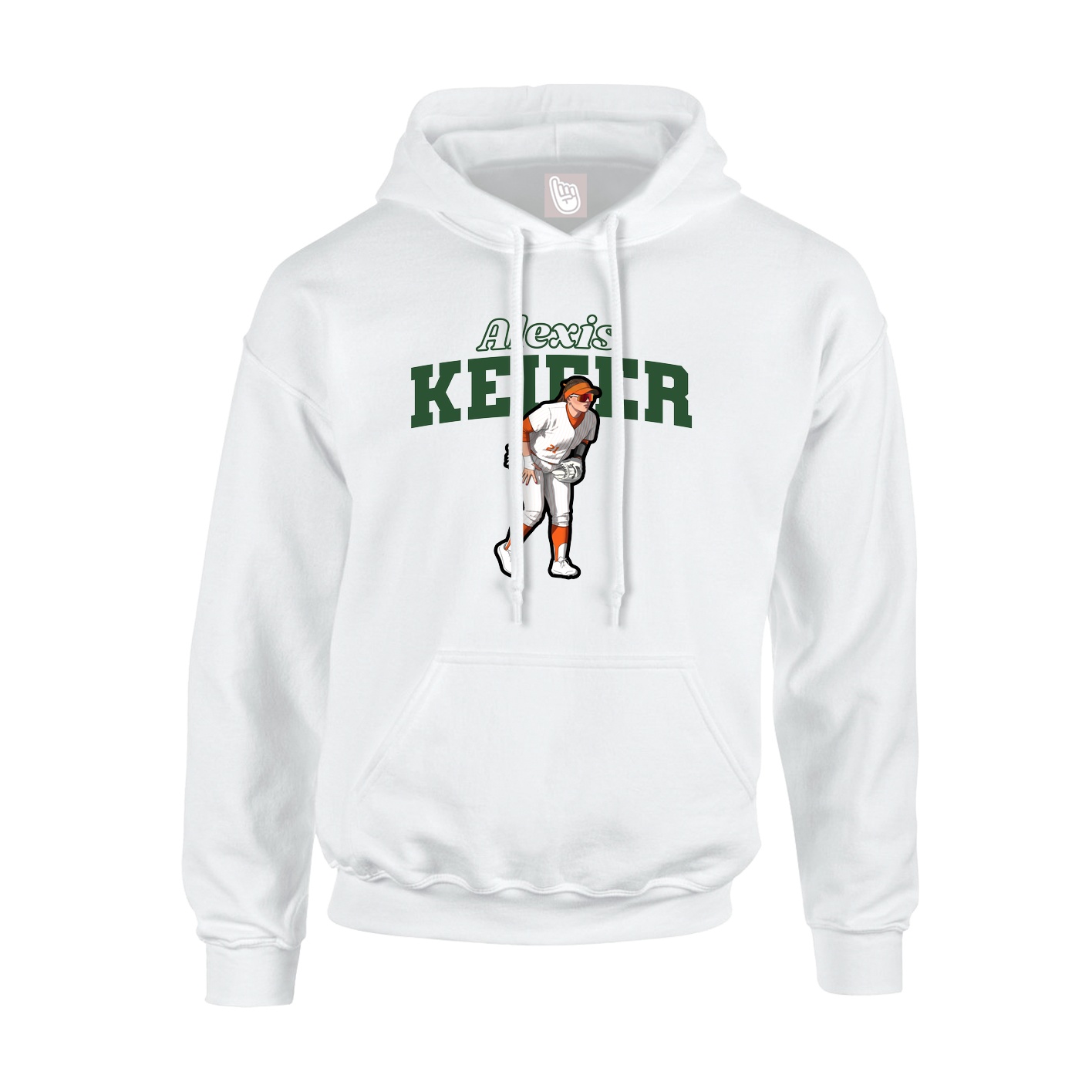 Hoodie — Name Arch in White