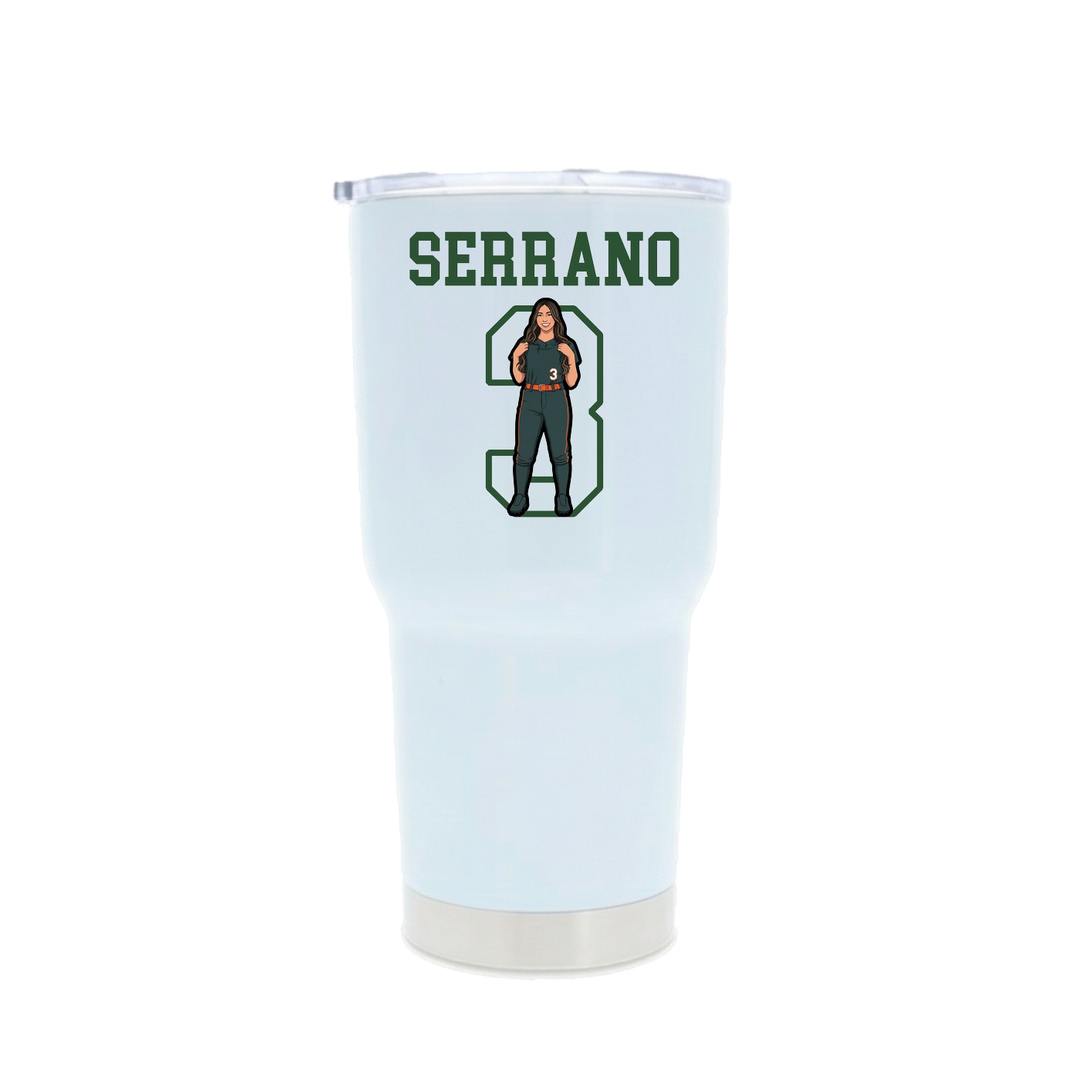 30oz Stainless Steel Tumbler — Shirsey in White