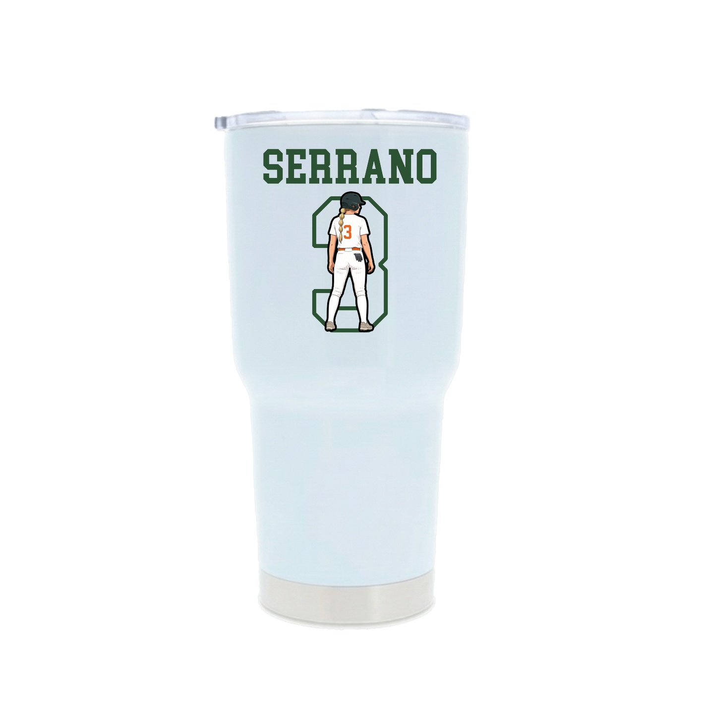 30oz Stainless Steel Tumbler — Shirsey in White