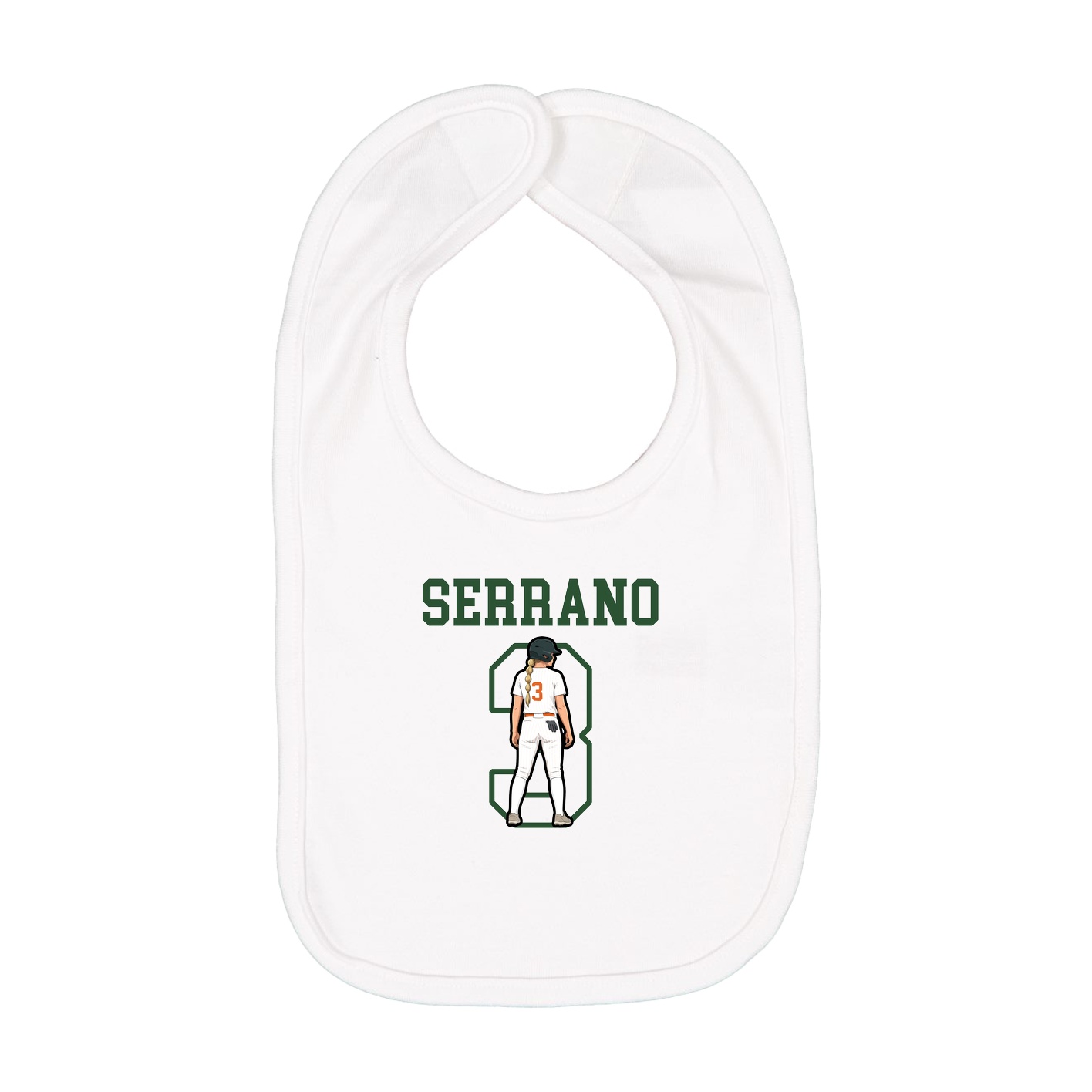 Infant Bib — Shirsey in White